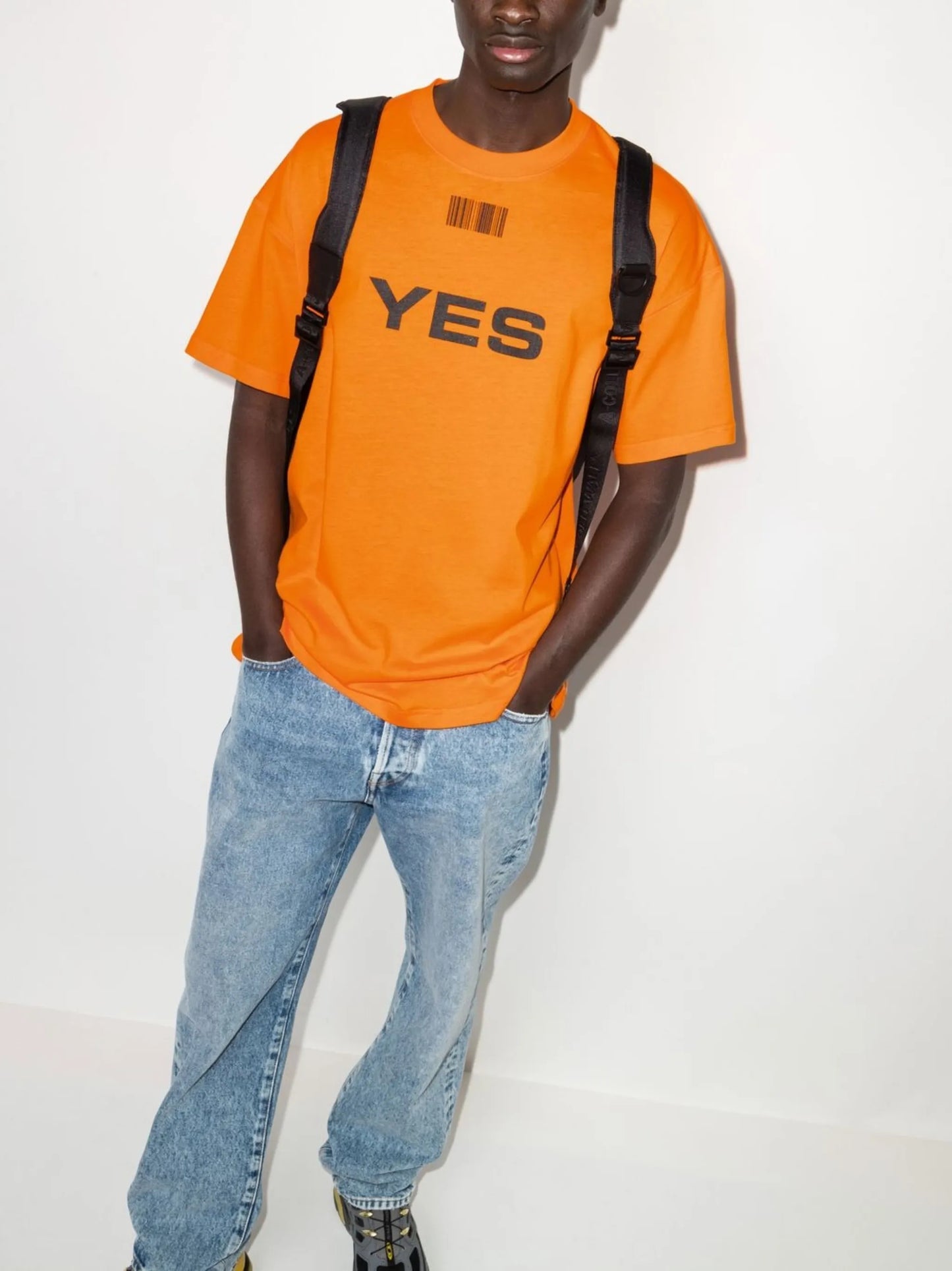 slogan-print short-sleeved T-shirt
