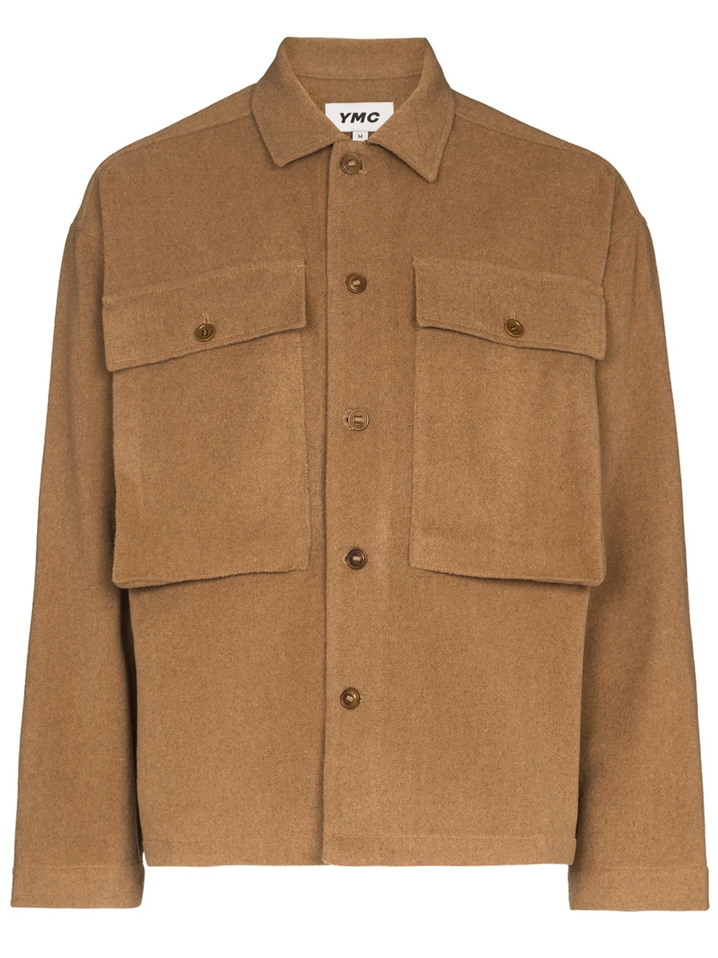 Military buttoned shirt jacket