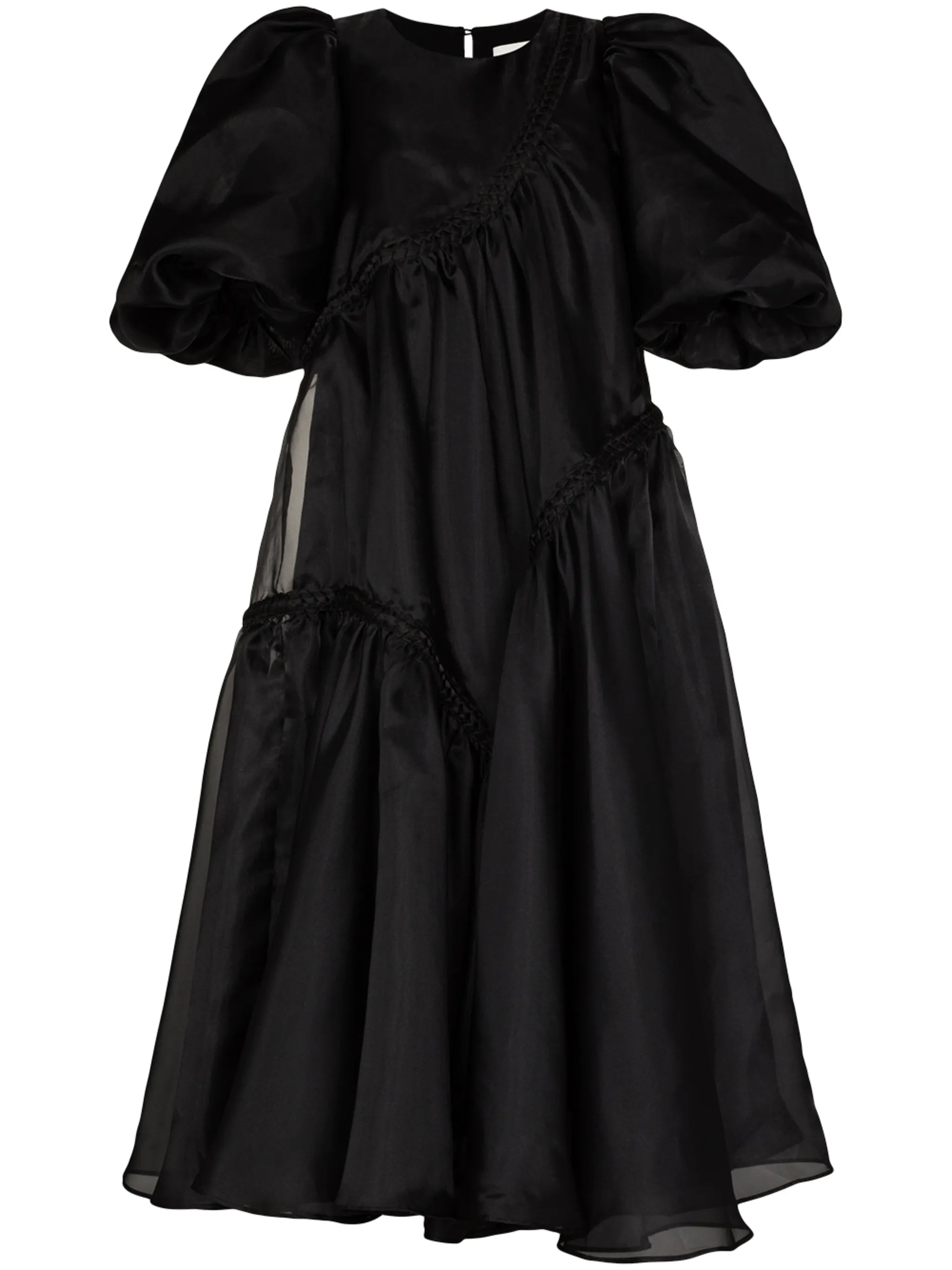 Riviera asymmetric braided dress