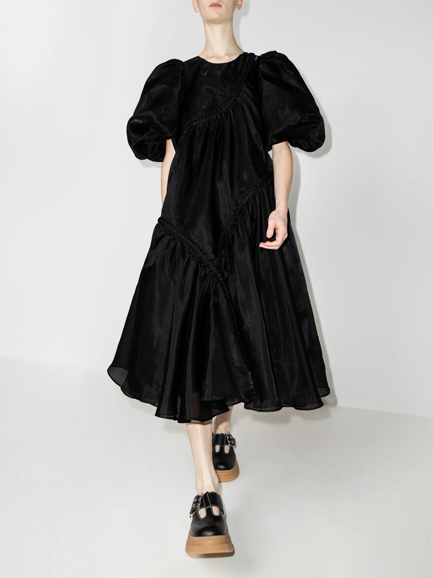 Riviera asymmetric braided dress