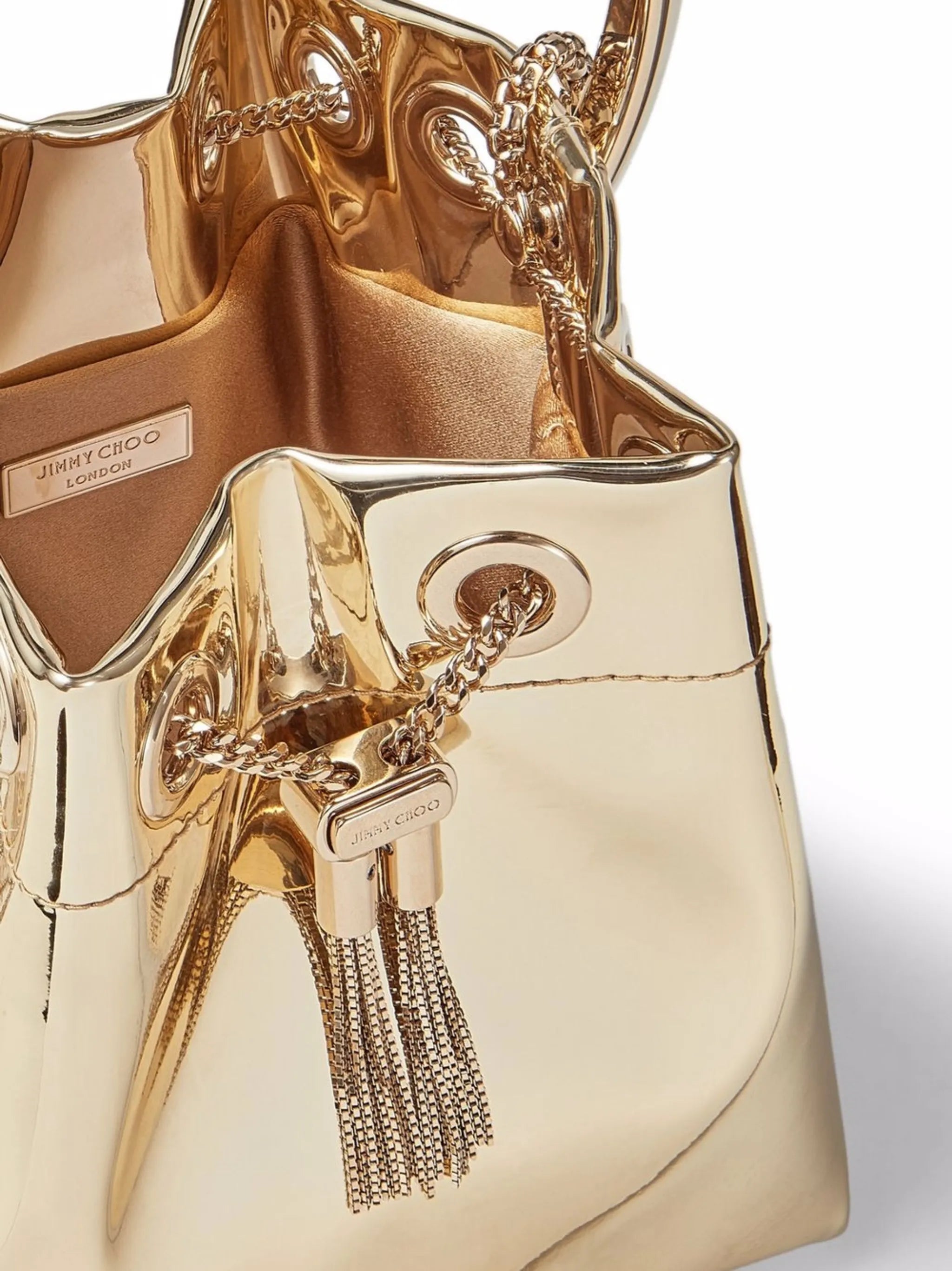 Bon Bon metallic bucket bag