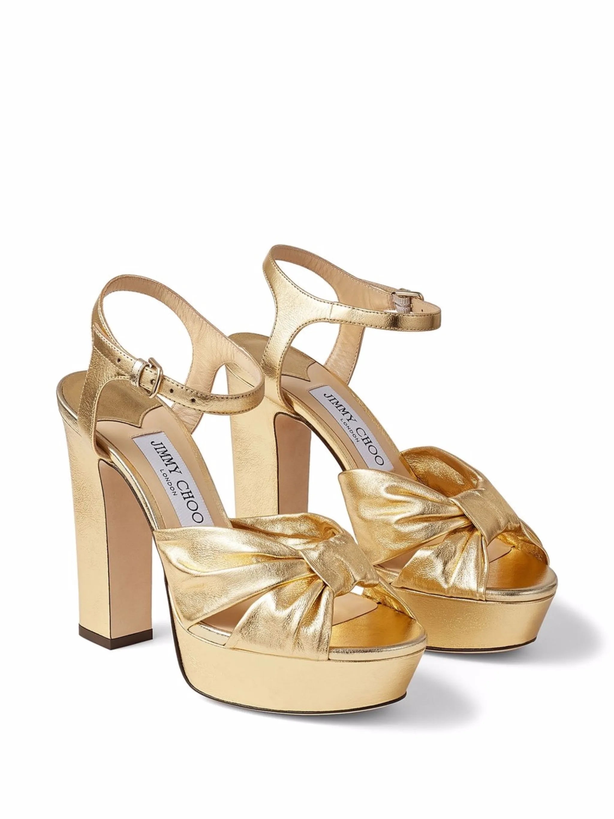 Heloise metallic-effect 120mm sandals