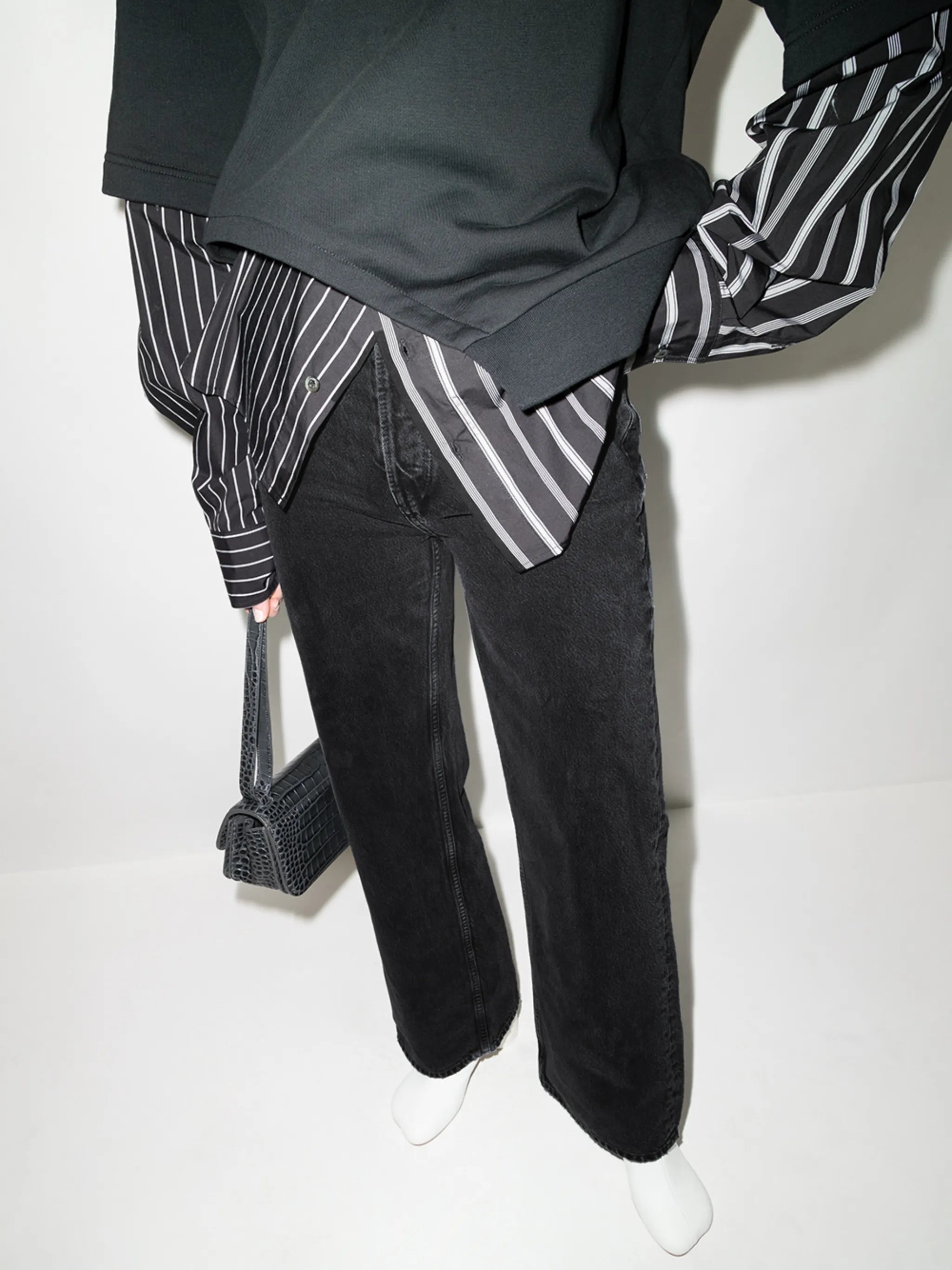 high-rise flared jeans