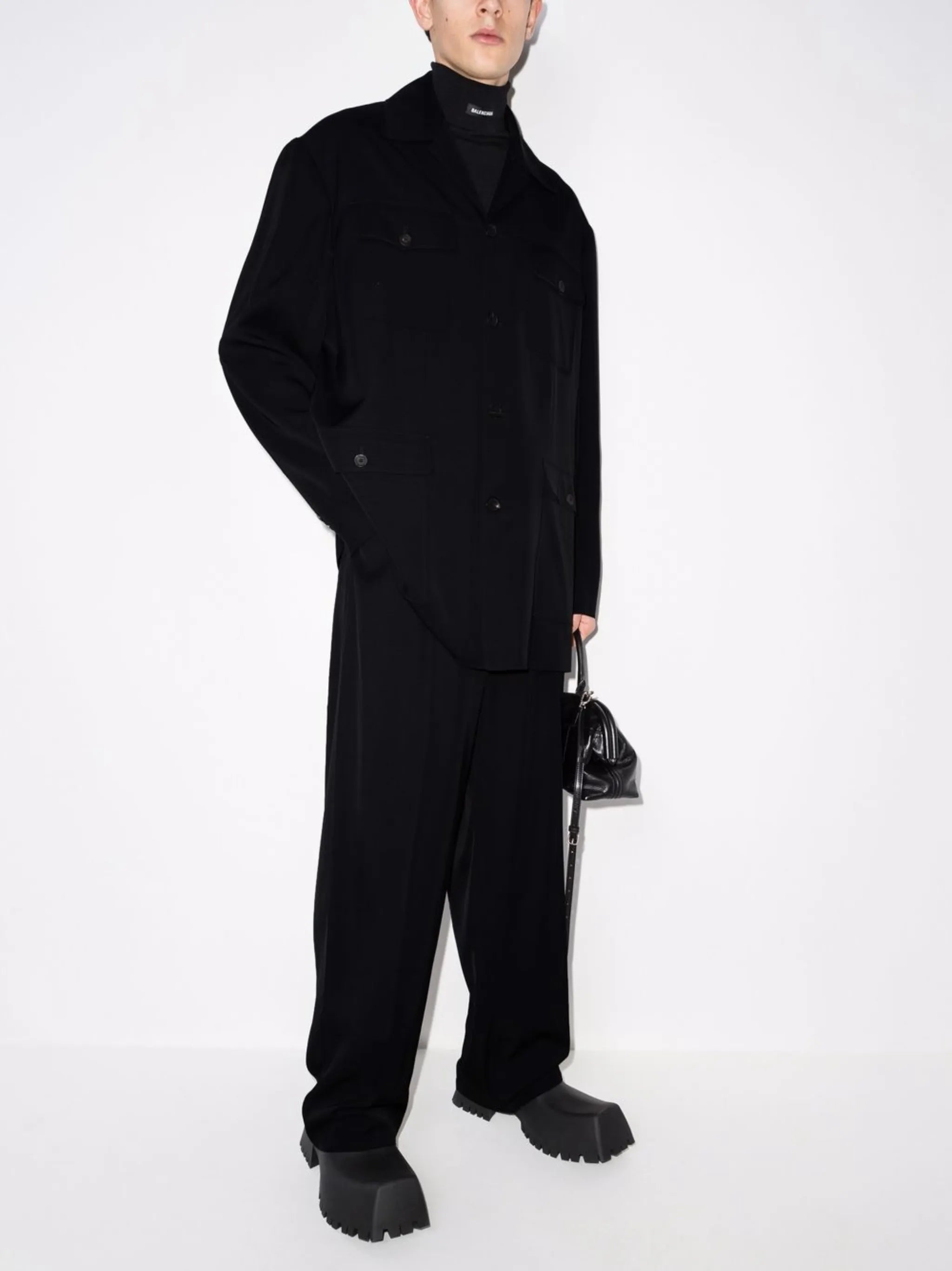 Fluid cotton trousers