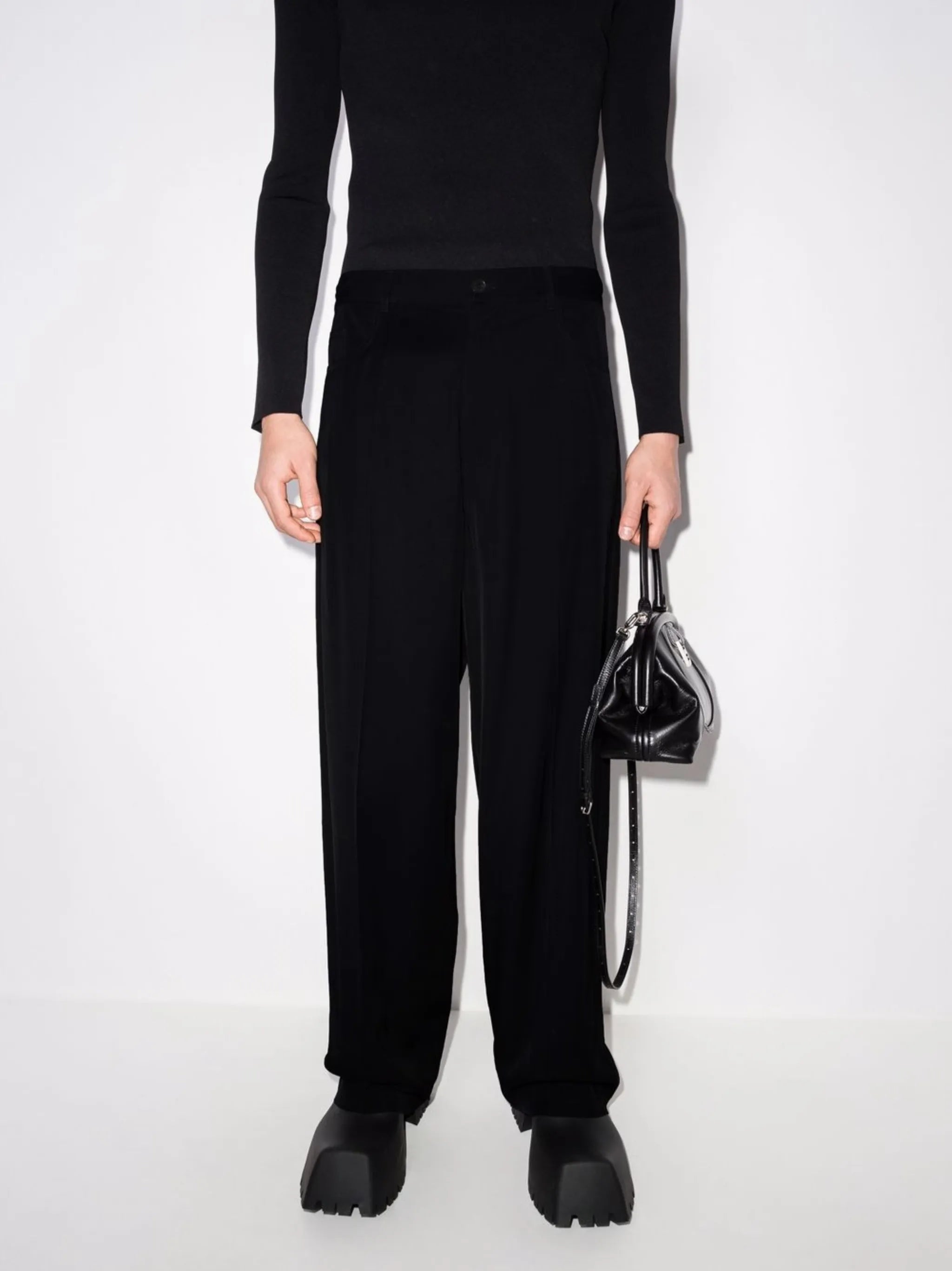 Fluid cotton trousers