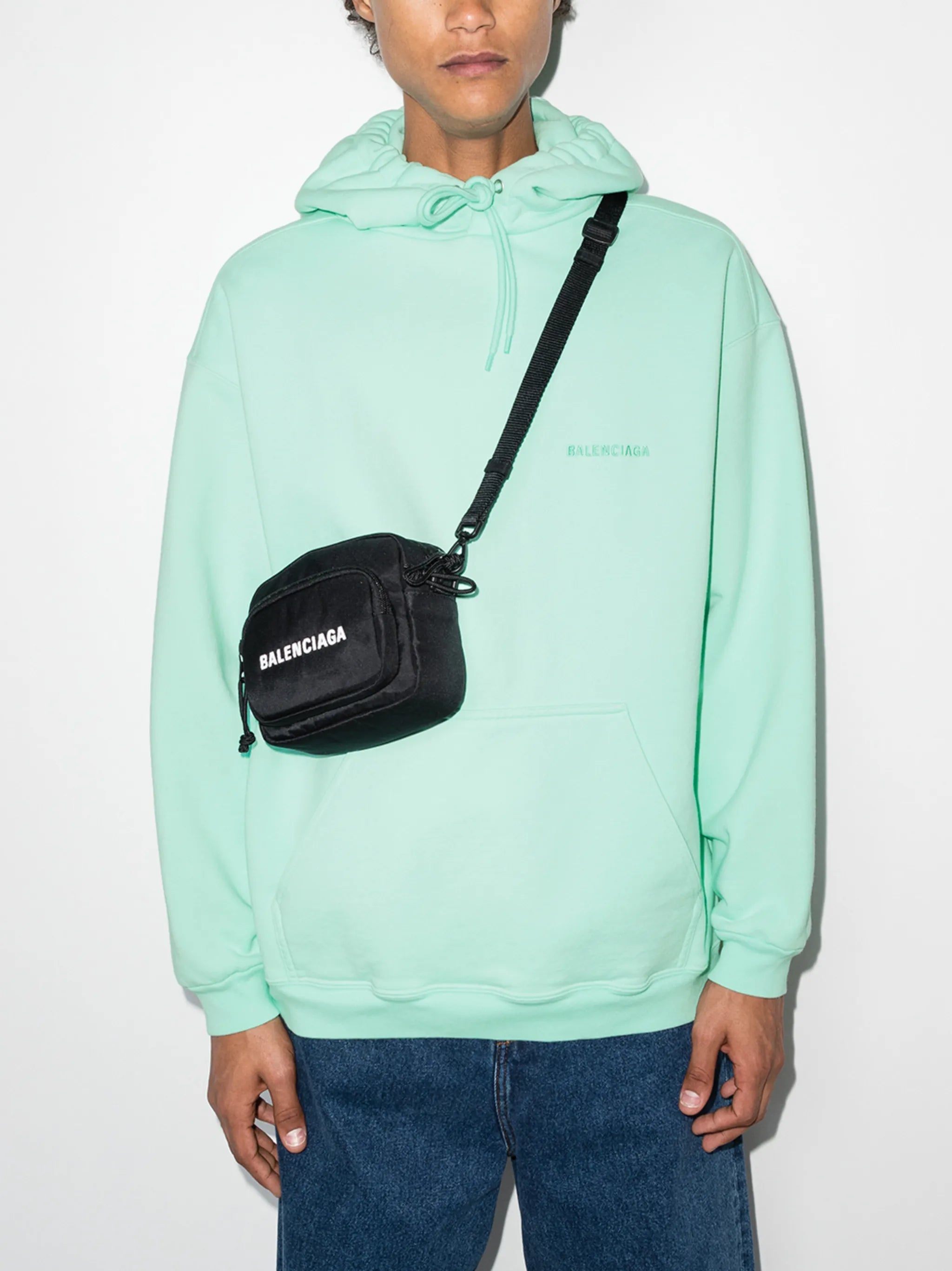 embroidered logo hoodie