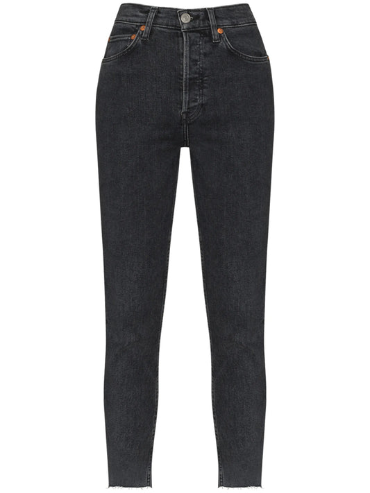 90s high-rise cropped jeans