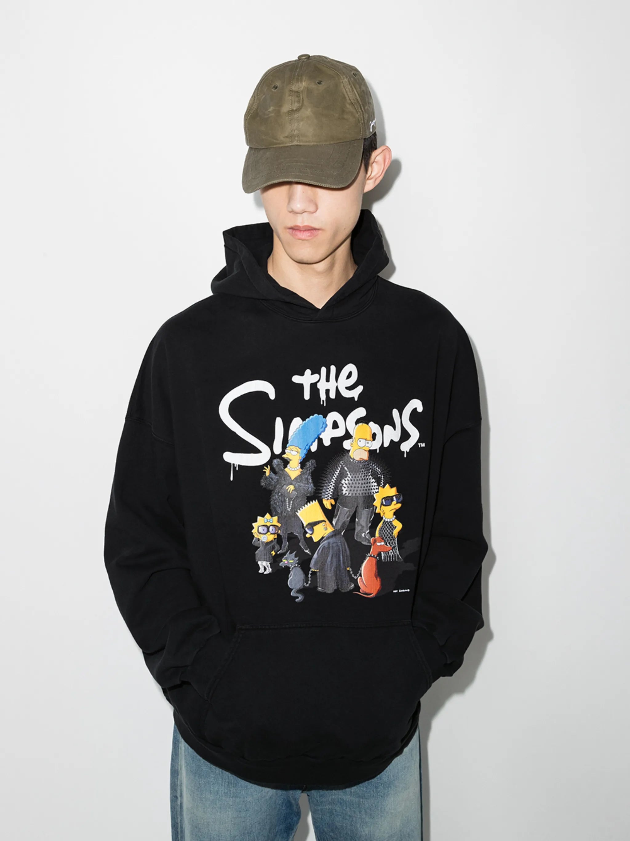graphic-print drawstring hoodie