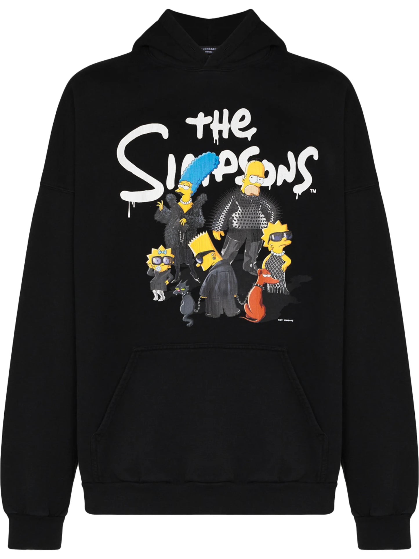 graphic-print drawstring hoodie