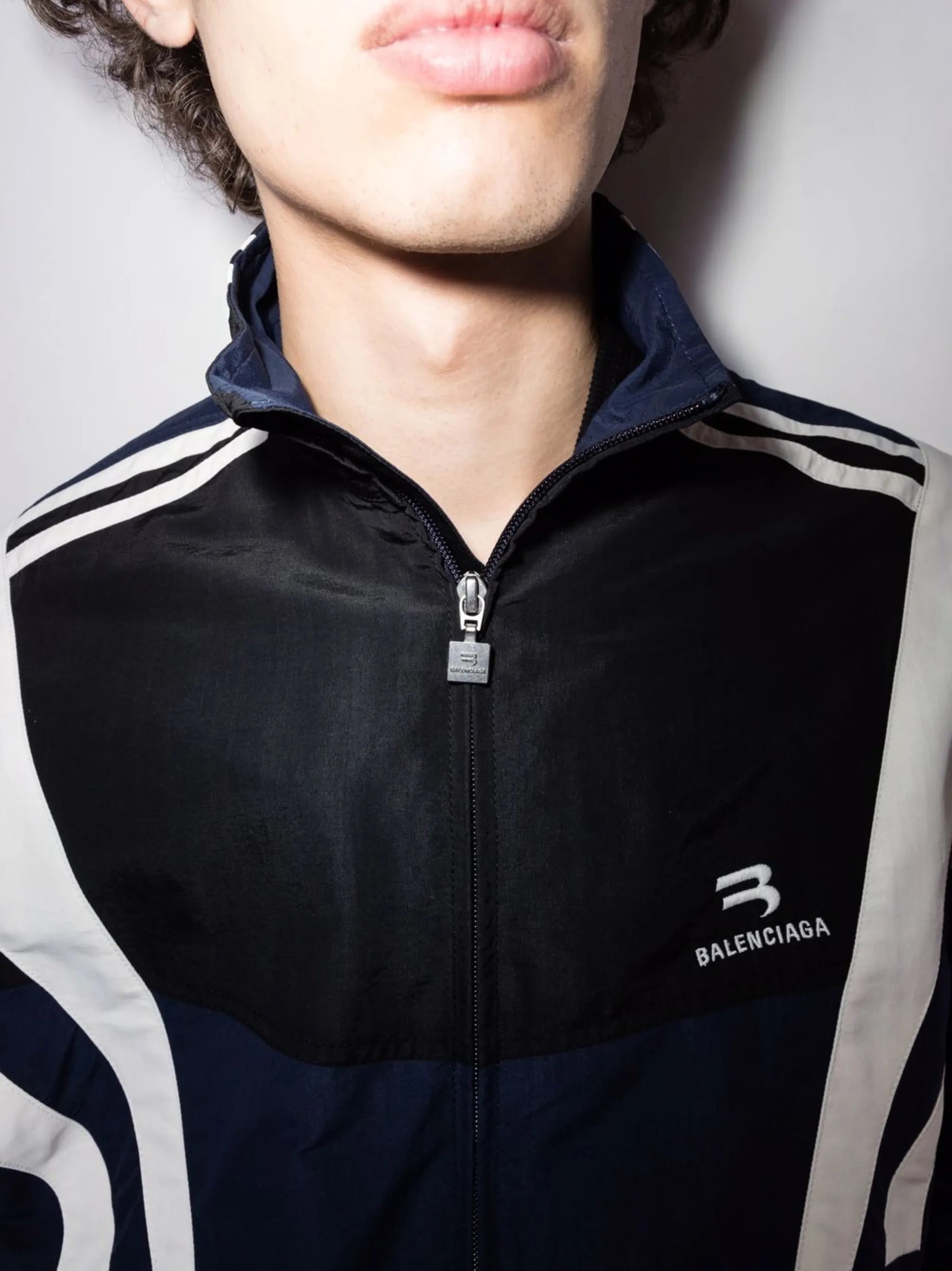 striped logo track jacket