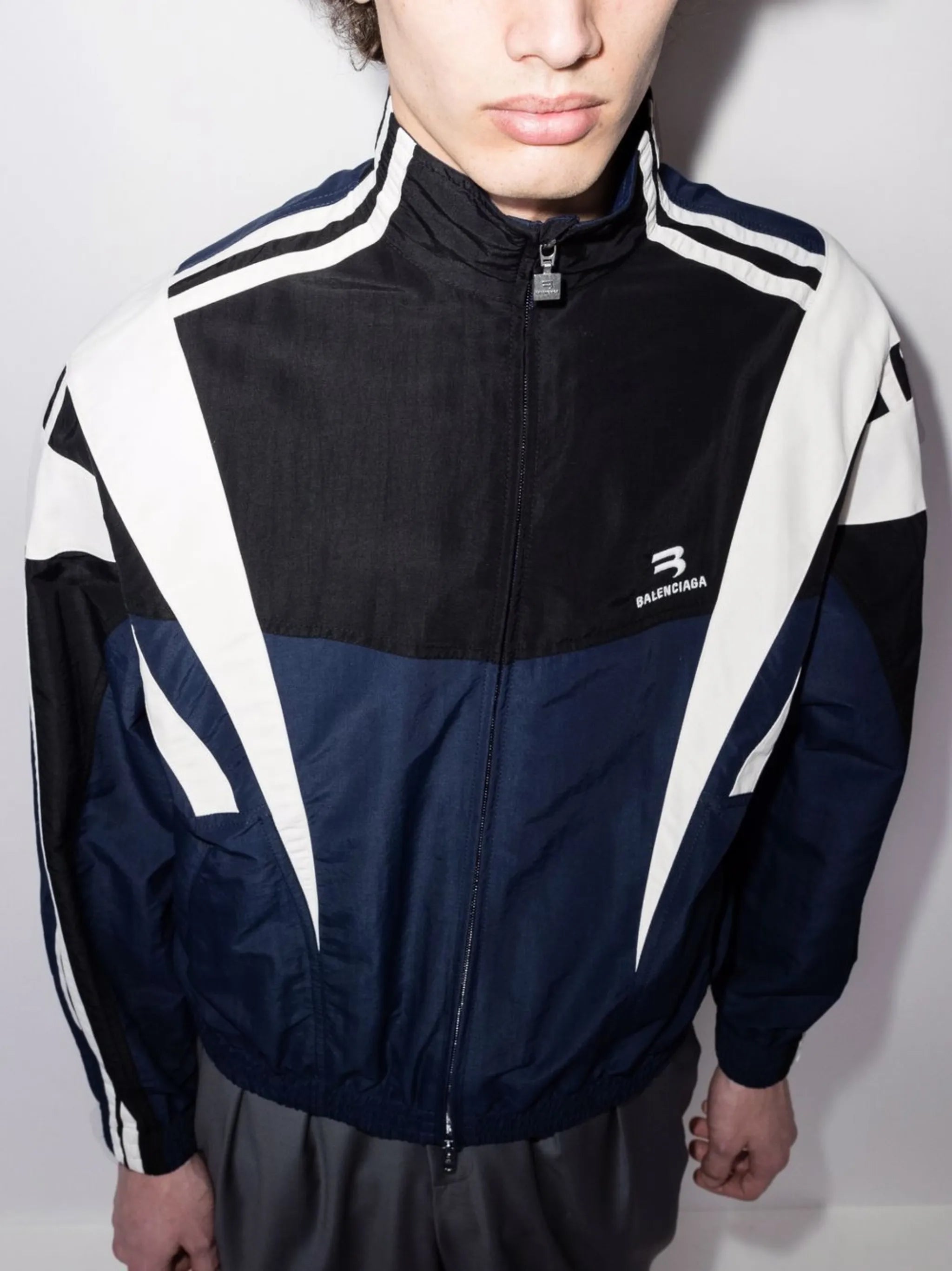 striped logo track jacket