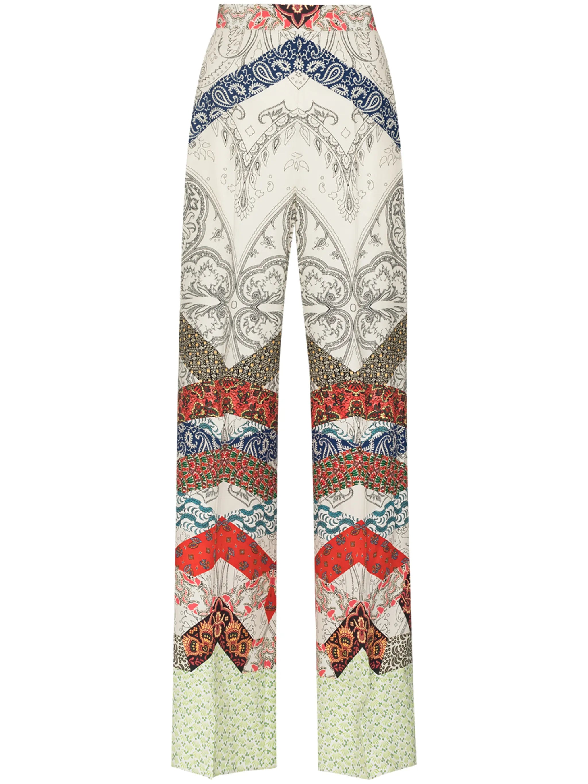 floral patchwork palazzo trousers