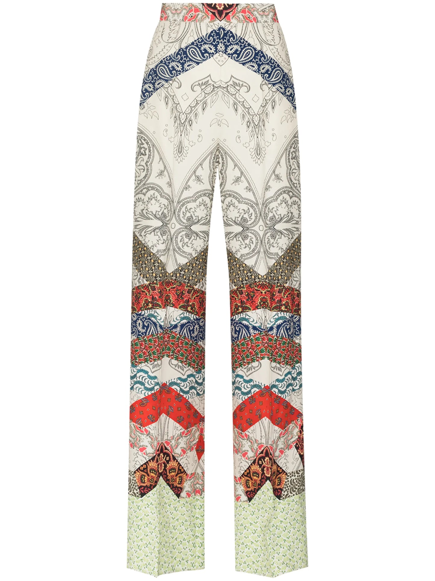 floral patchwork palazzo trousers