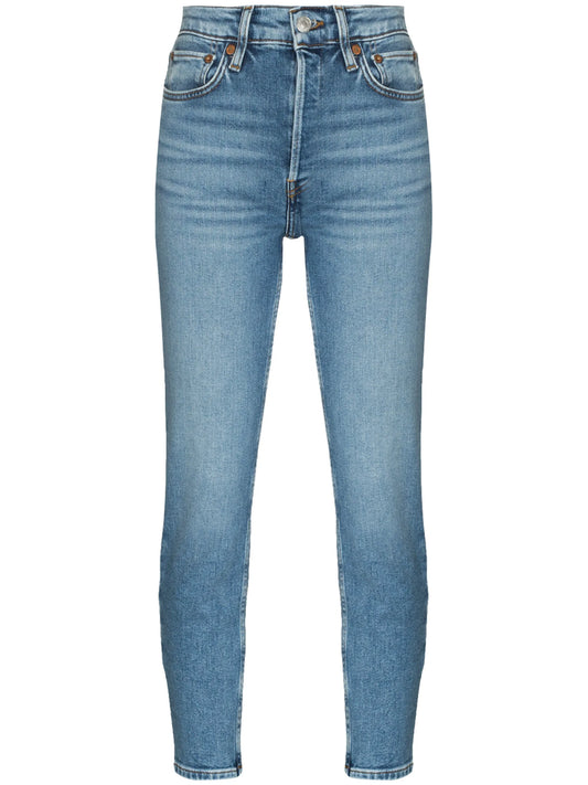 90s high-rise cropped jeans