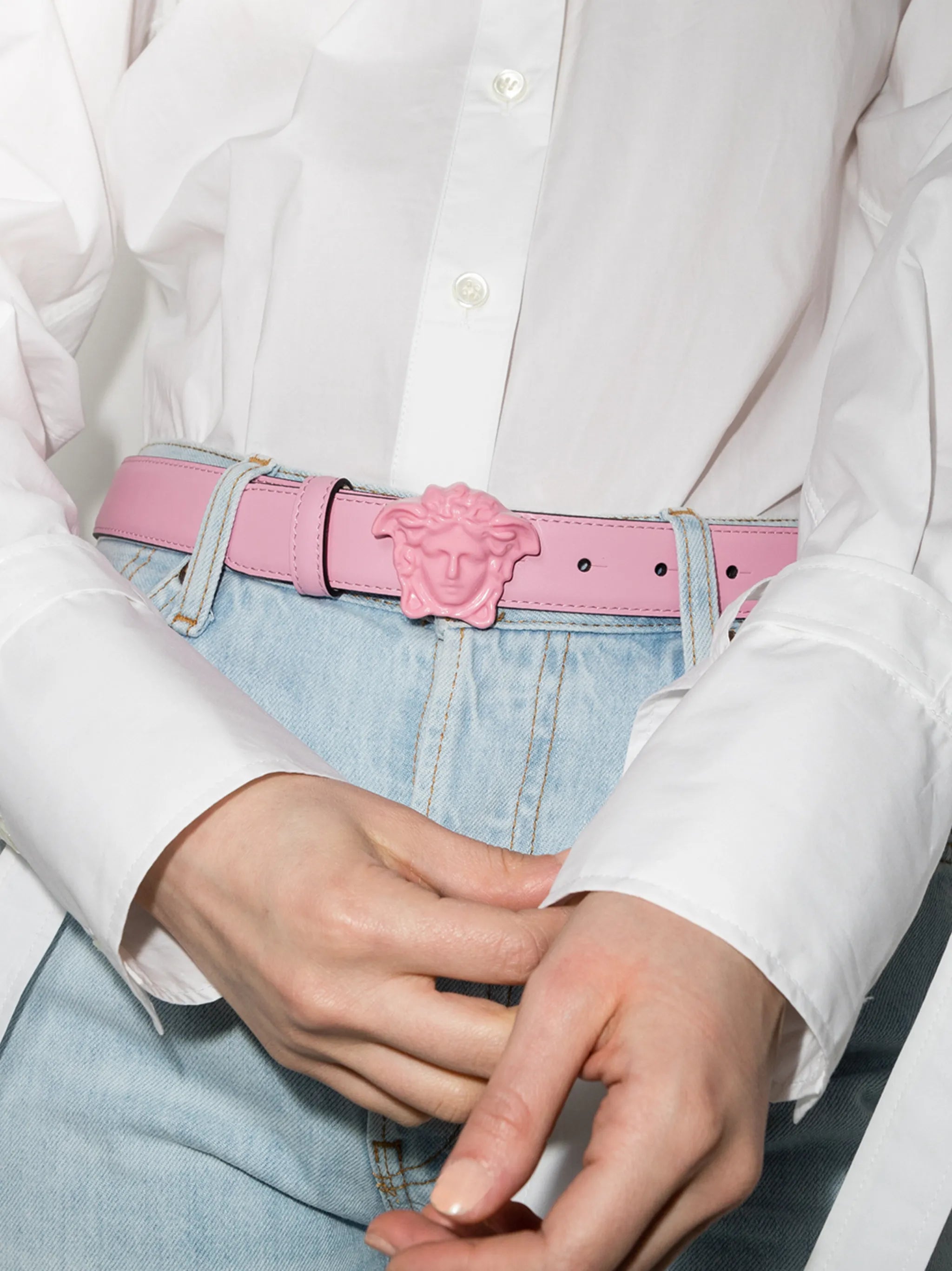 La Medusa leather belt
