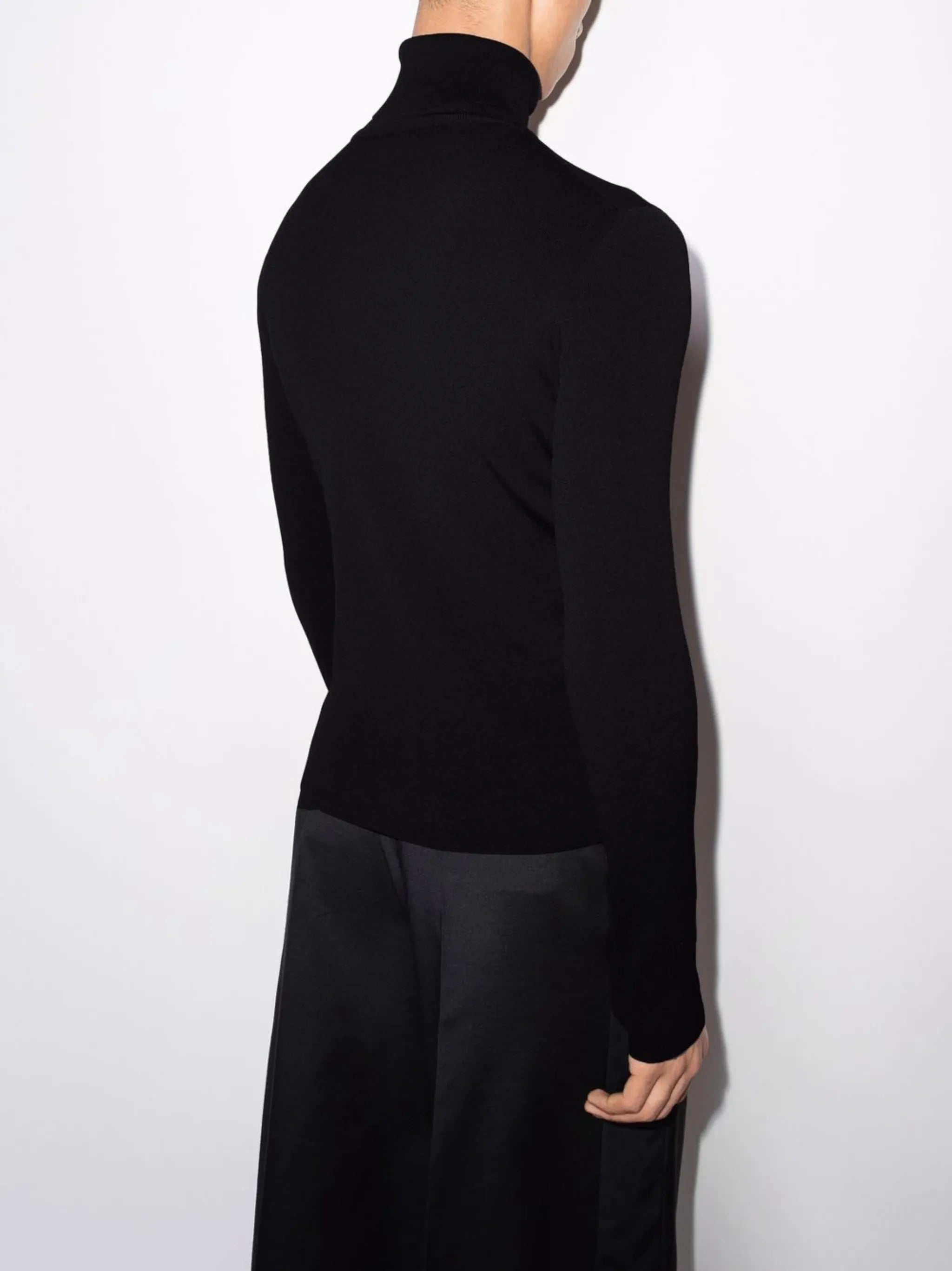 logo-label roll-neck jumper