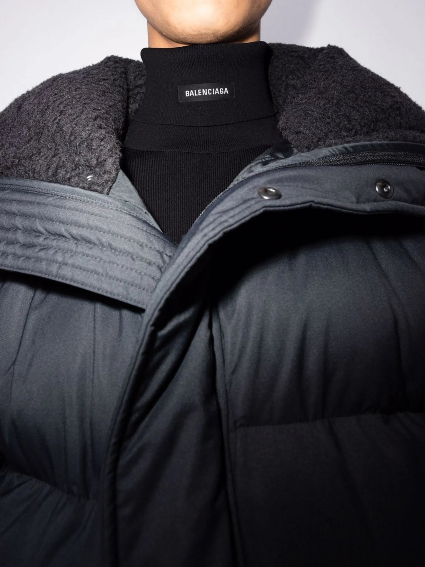 logo-label roll-neck jumper