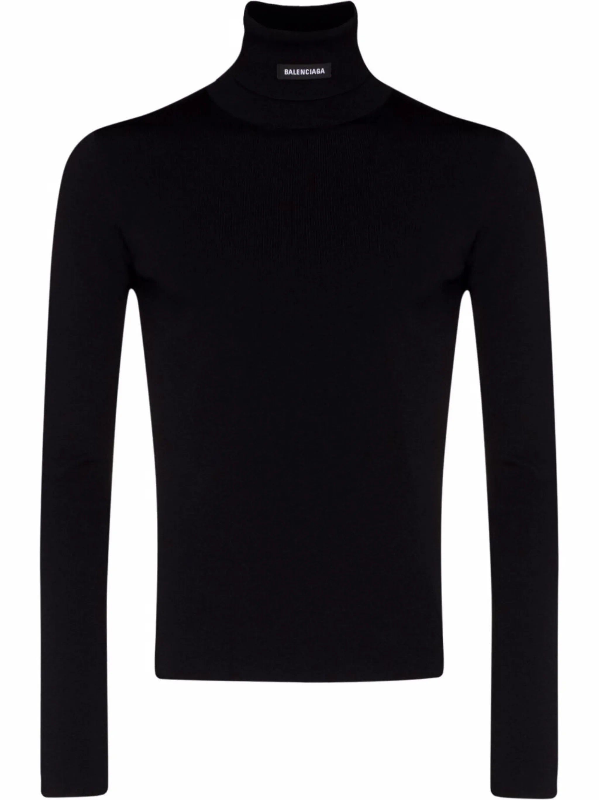 logo-label roll-neck jumper