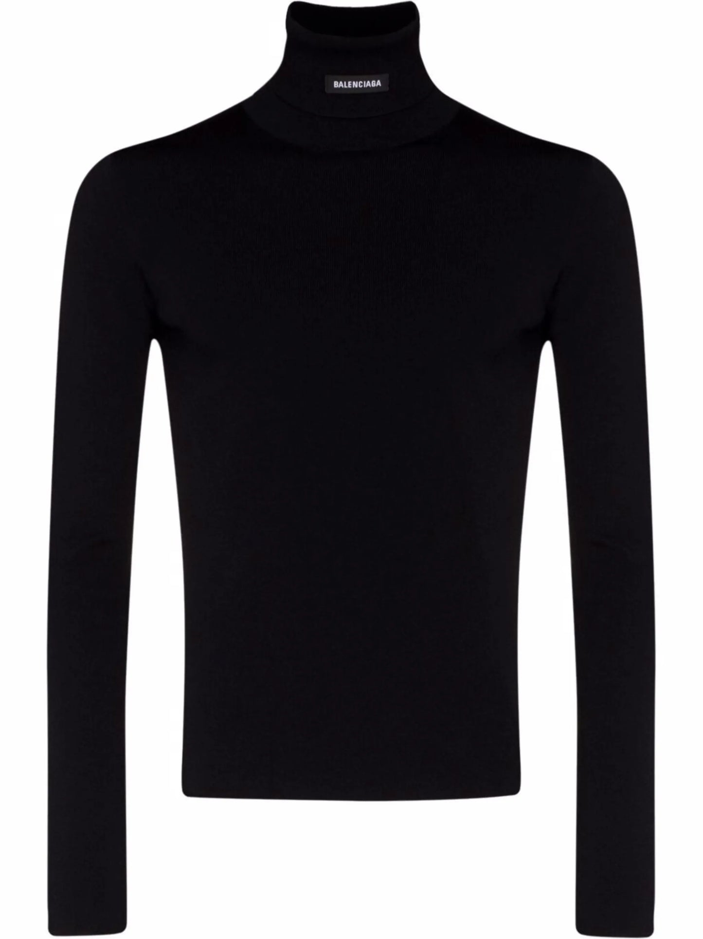 logo-label roll-neck jumper