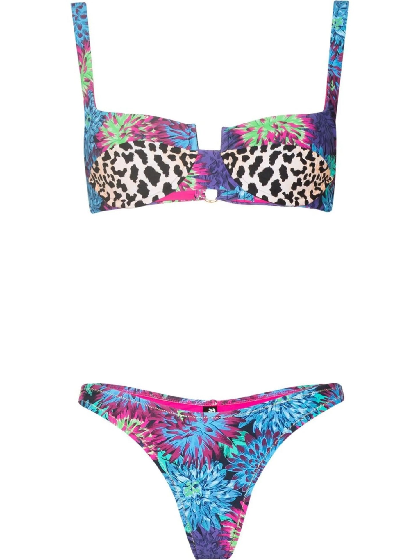 Brigitte graphic-print bikini set