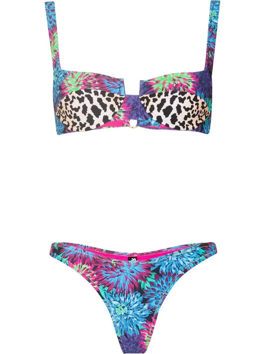 Brigitte graphic-print bikini set