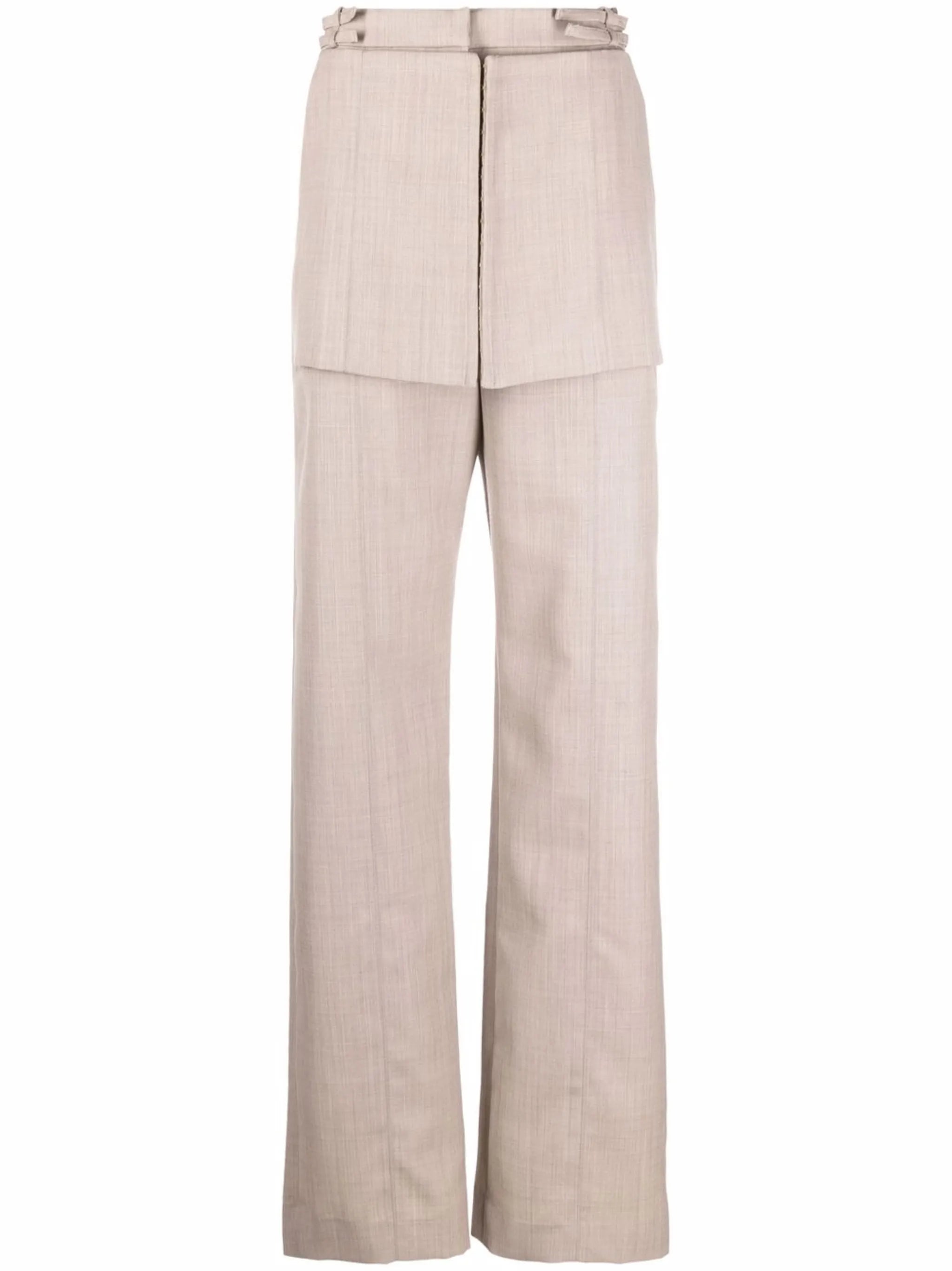 high-waisted panelled trousers