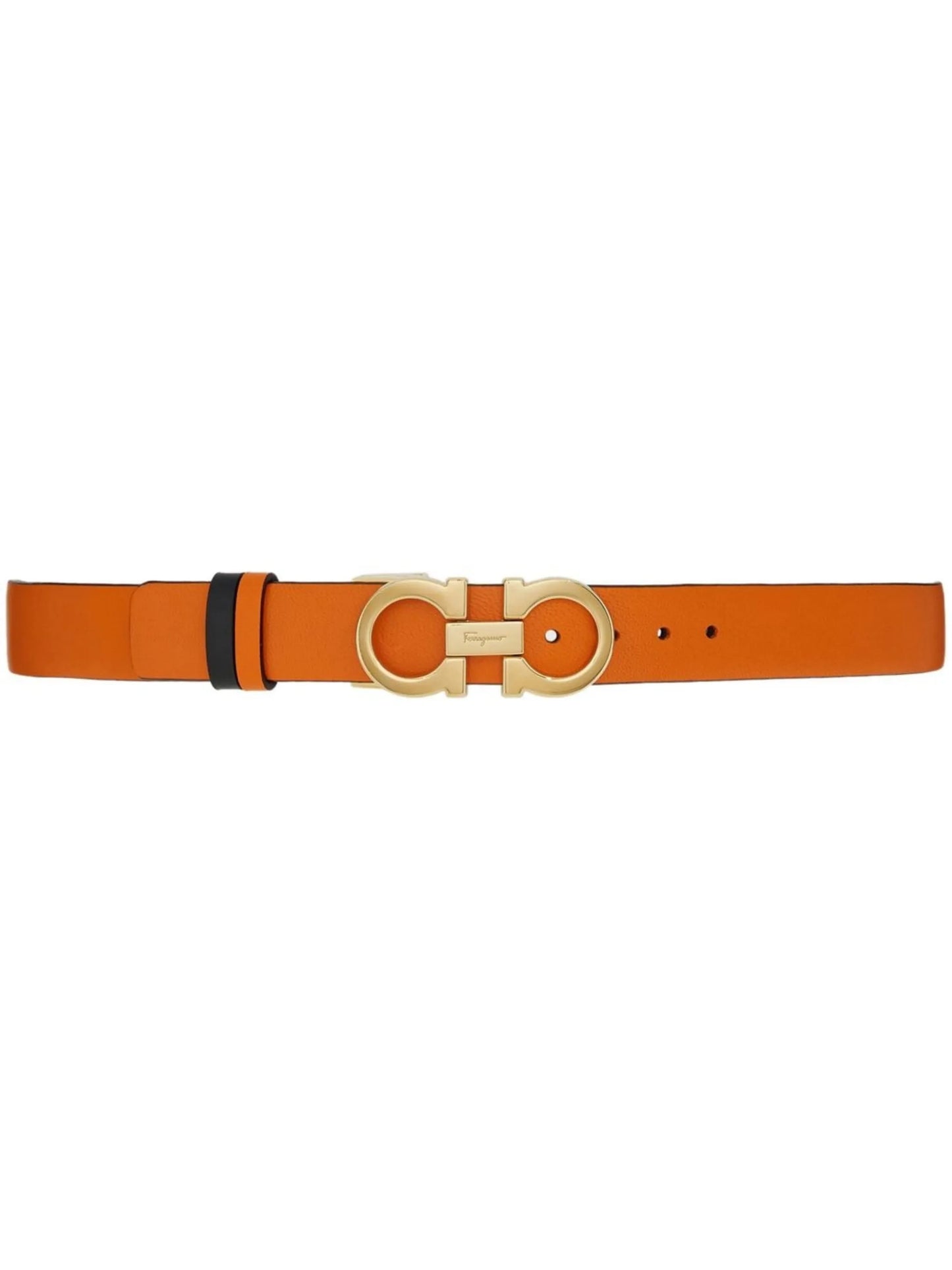 Gancini-buckle reversible belt