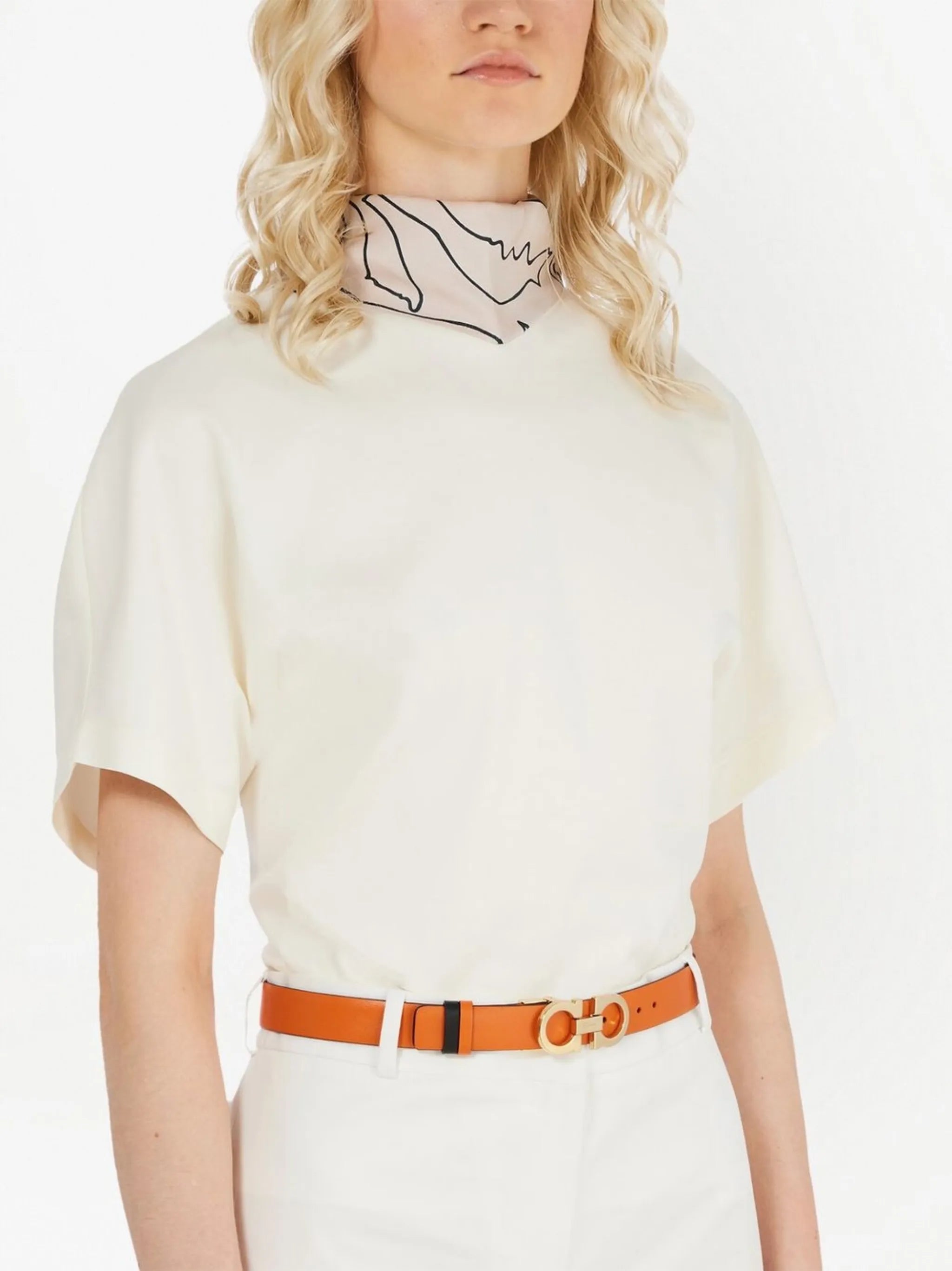 Gancini-buckle reversible belt