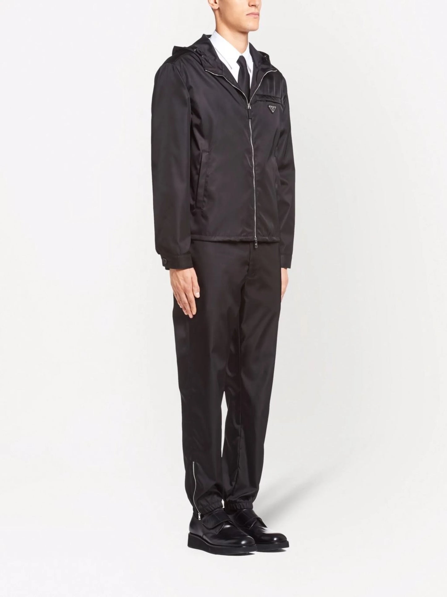 Re-Nylon hooded blouson jacket