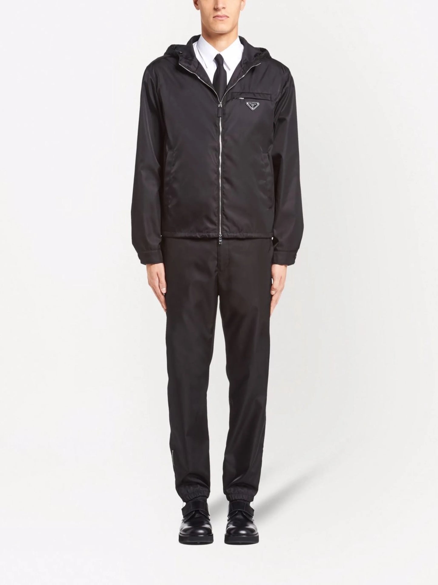 Re-Nylon hooded blouson jacket