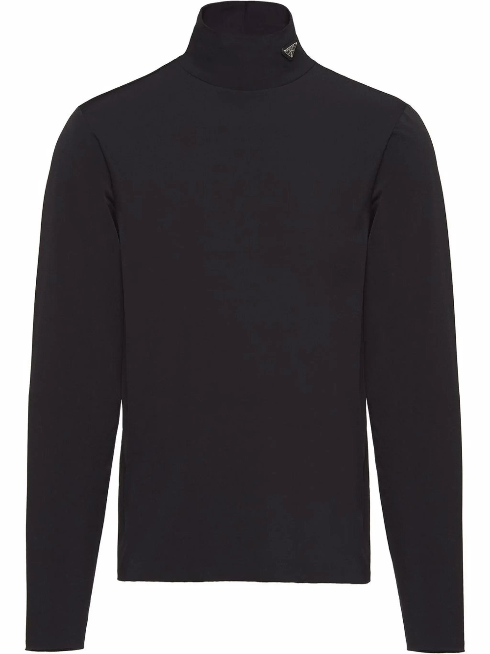 triangle plaque high-neck top