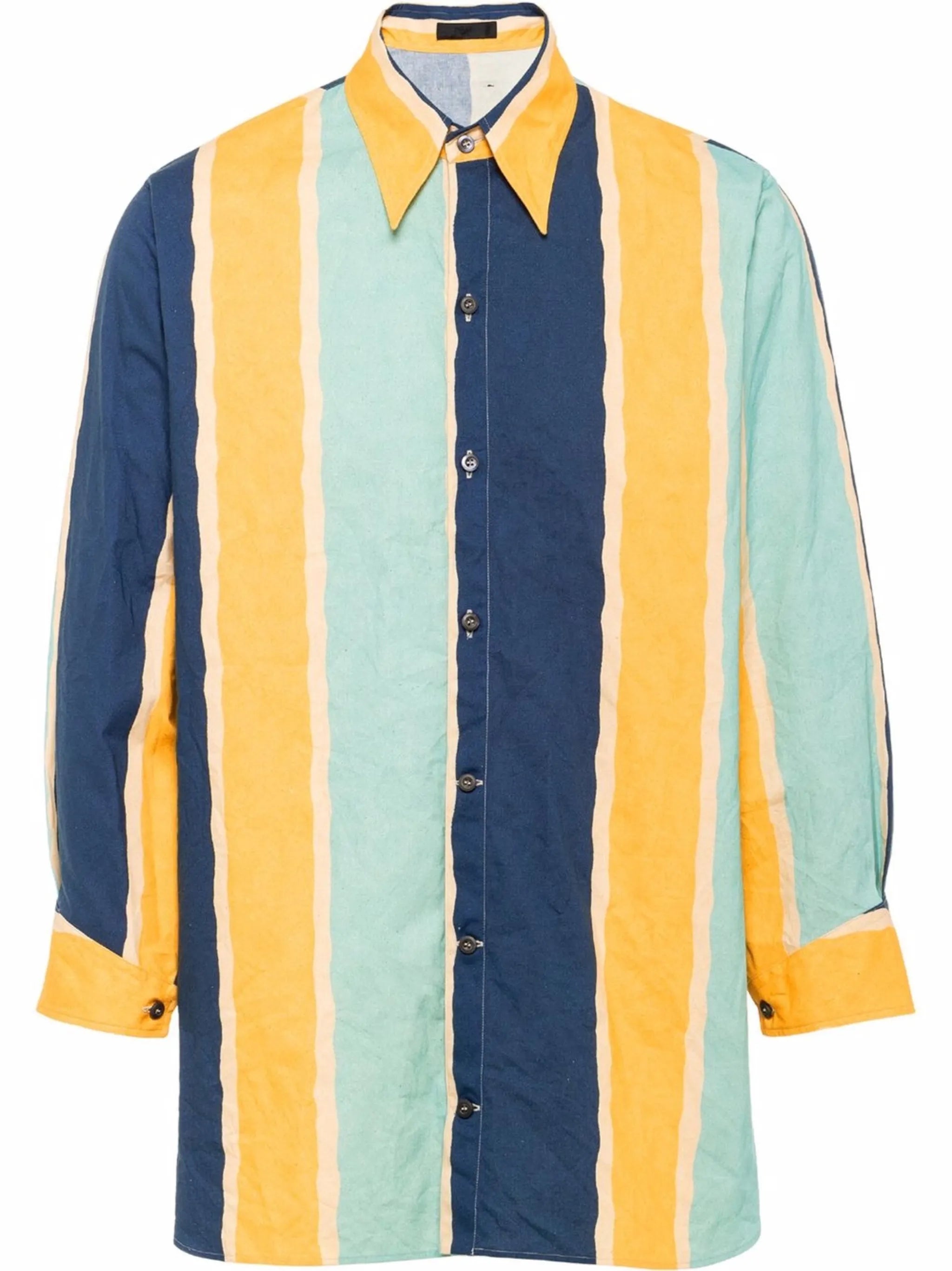 stripe-print shirt