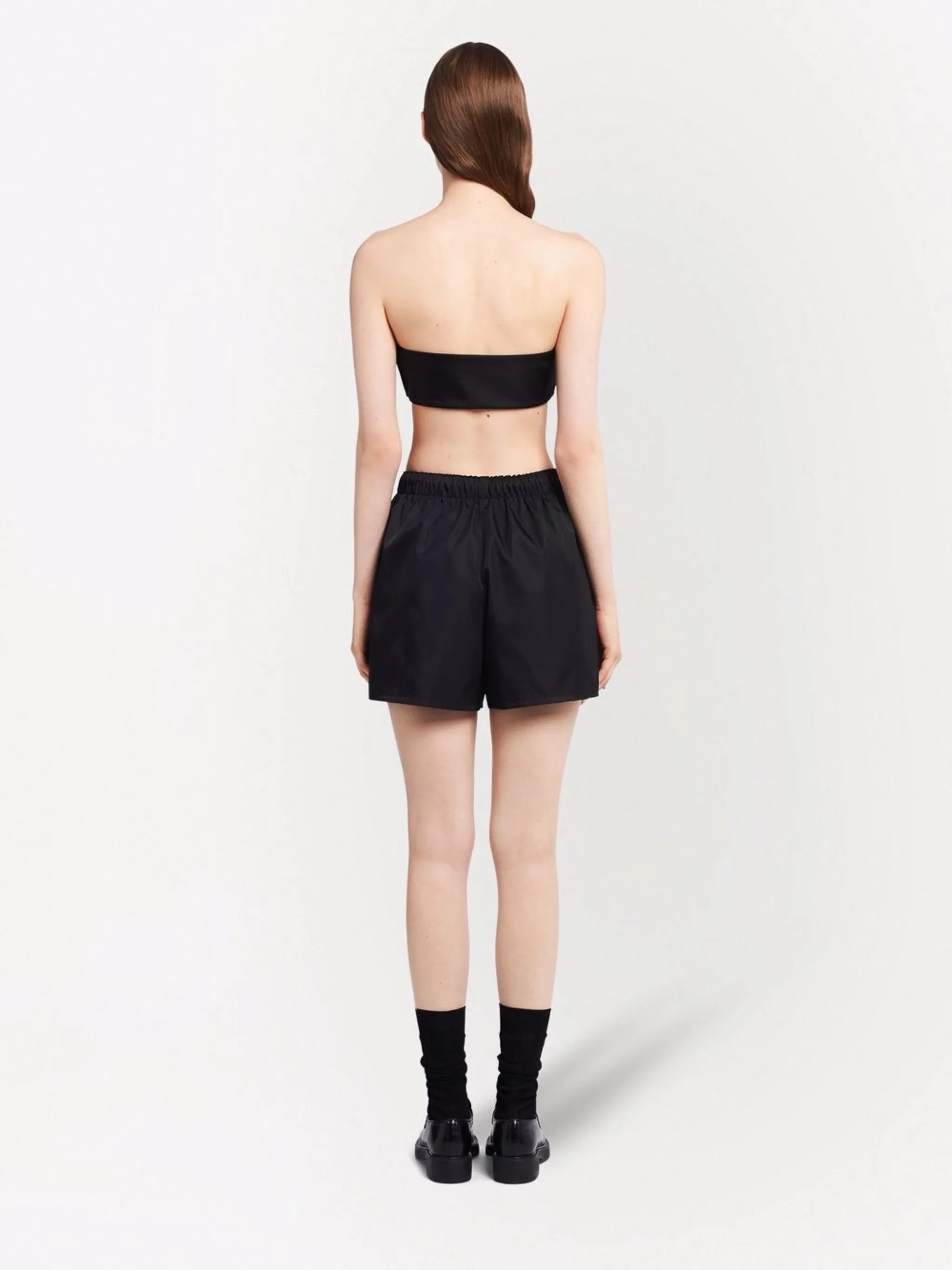 Re-Nylon triangle-logo shorts