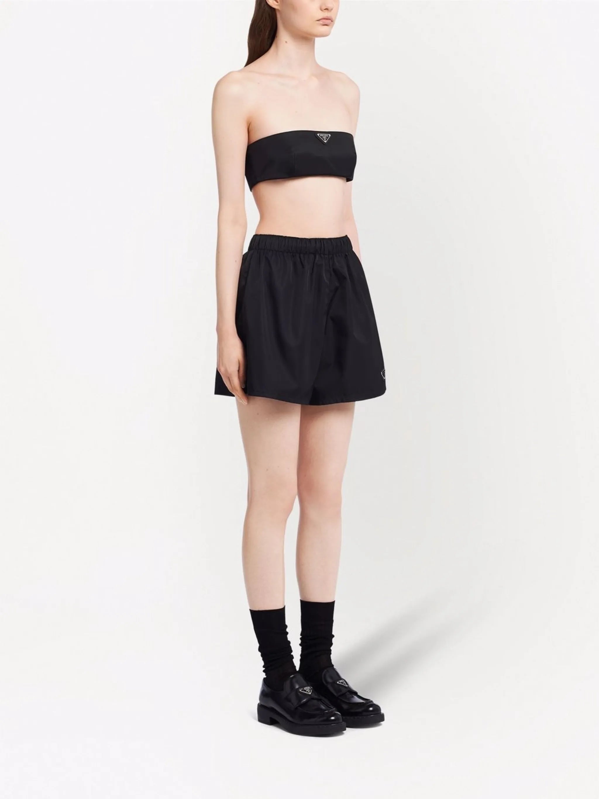 Re-Nylon triangle-logo shorts