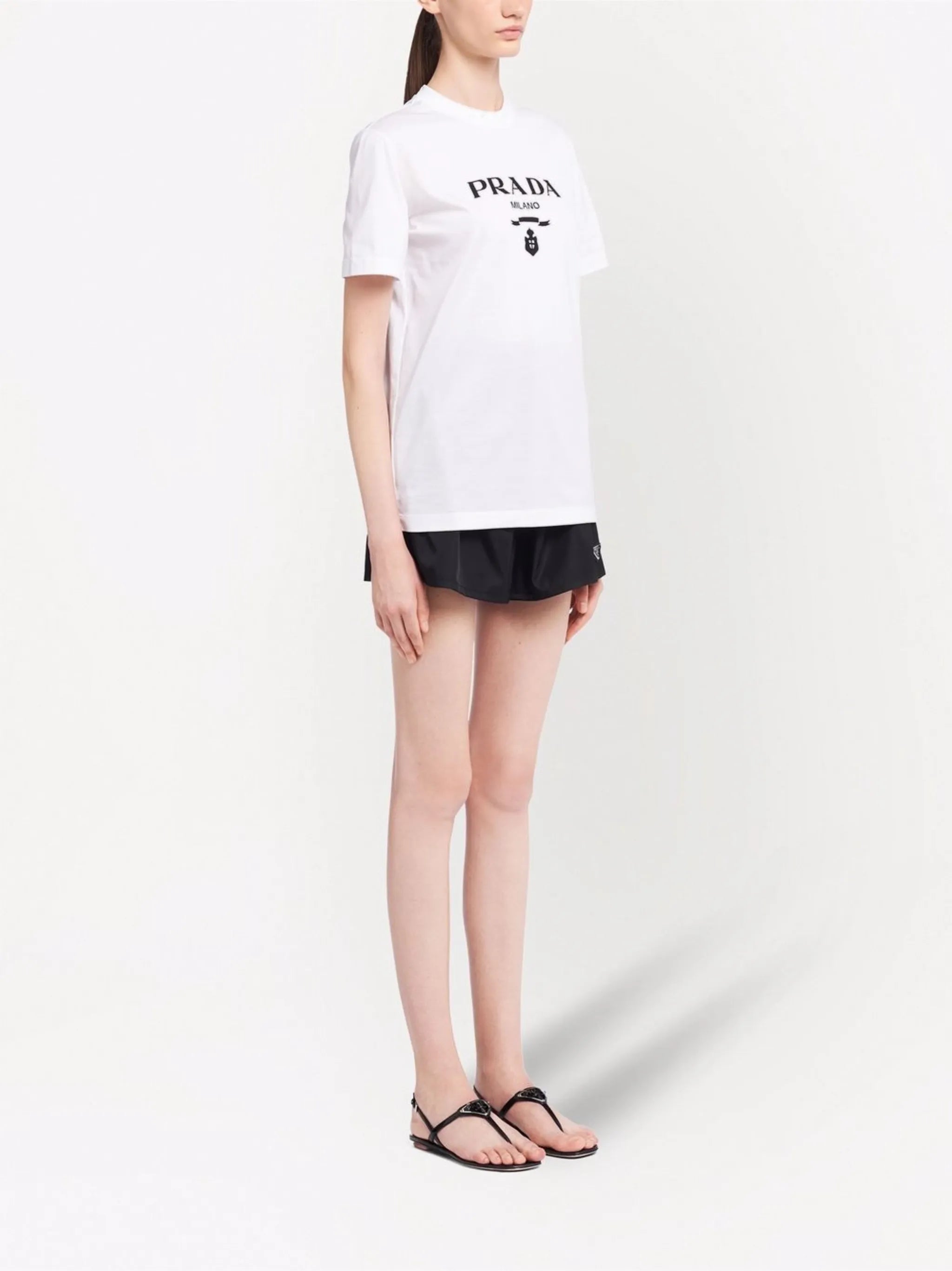 logo-embroidered jersey T-shirt
