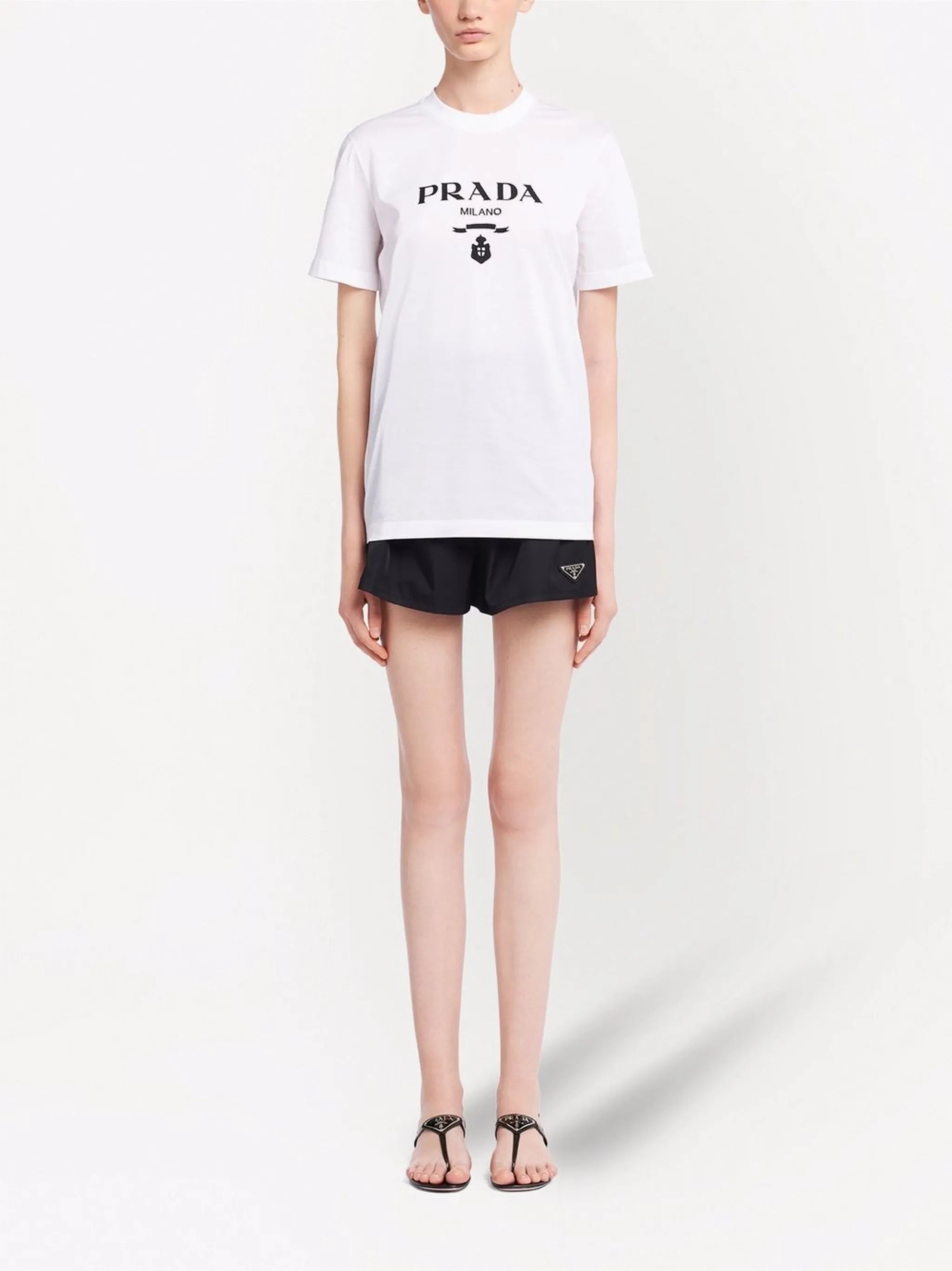 logo-embroidered jersey T-shirt