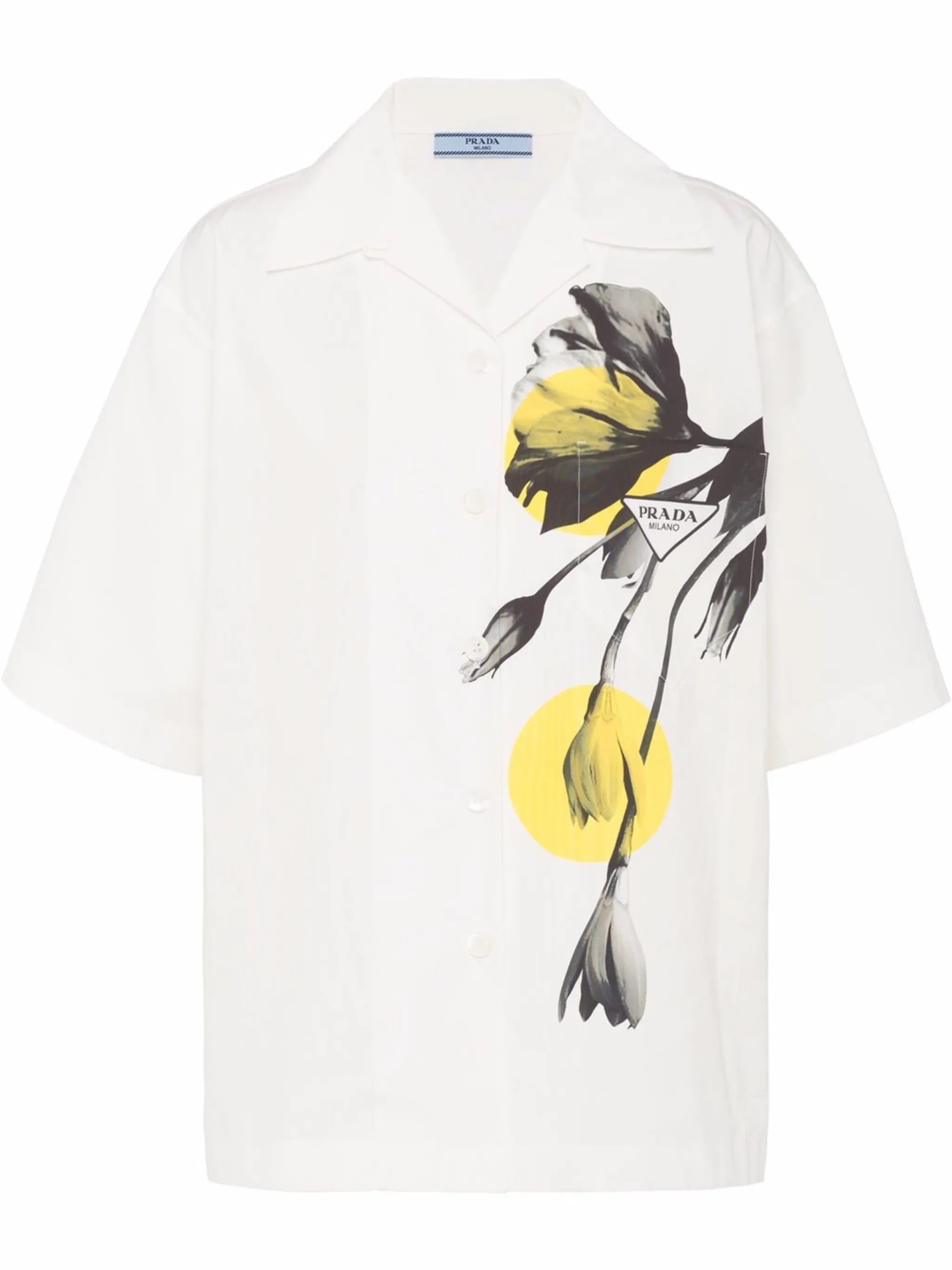 floral-print poplin shirt