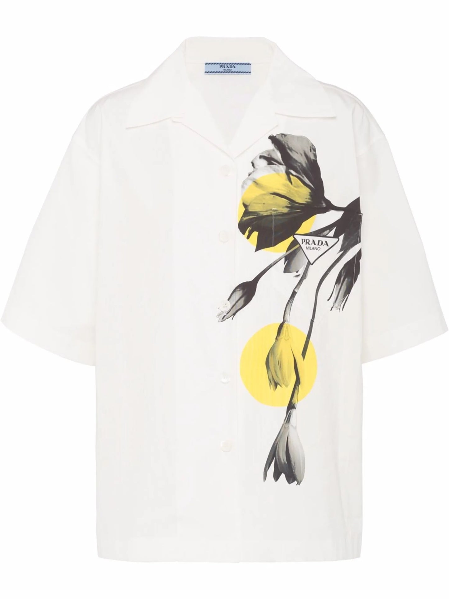floral-print poplin shirt