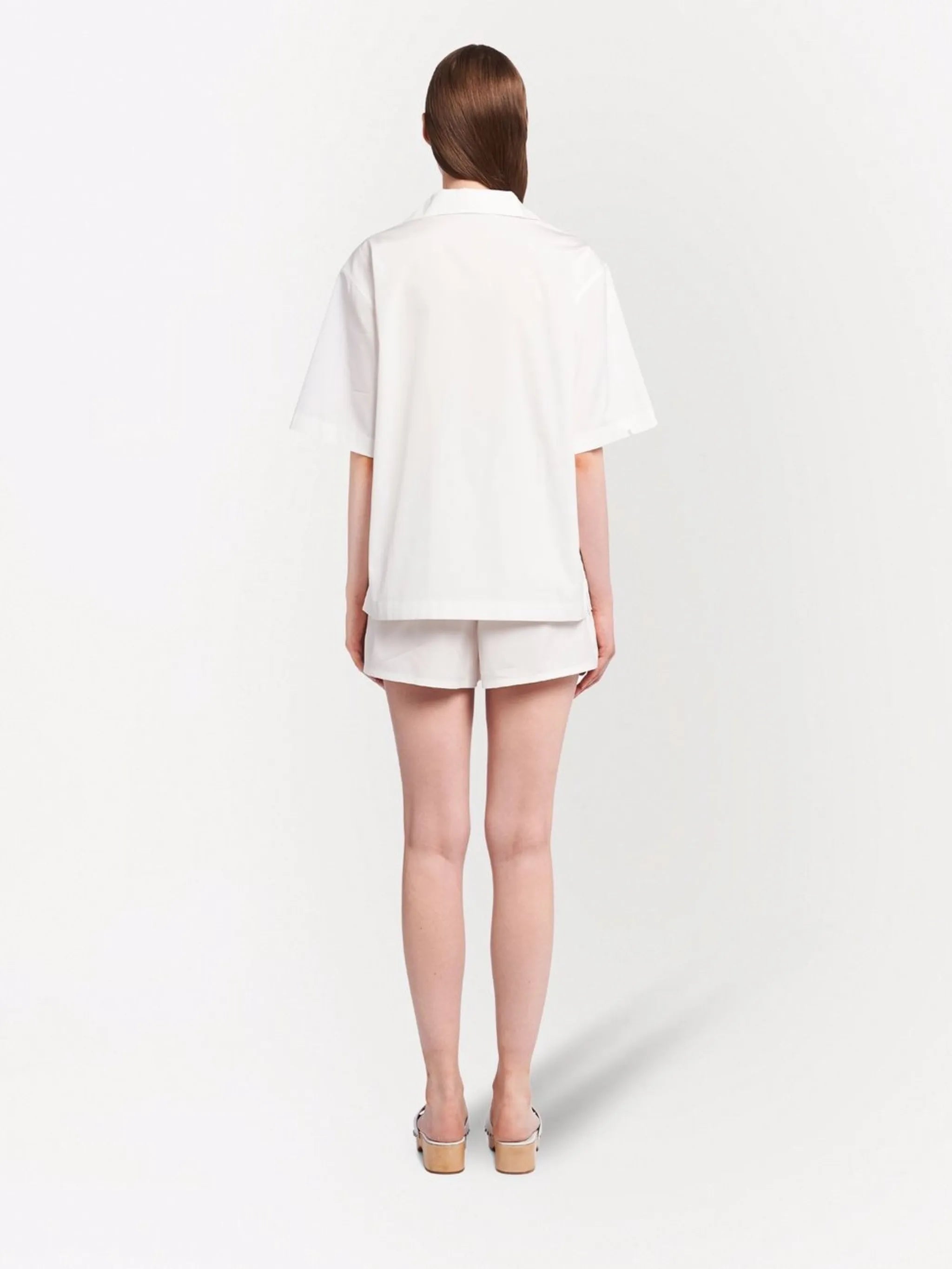floral-print poplin shirt