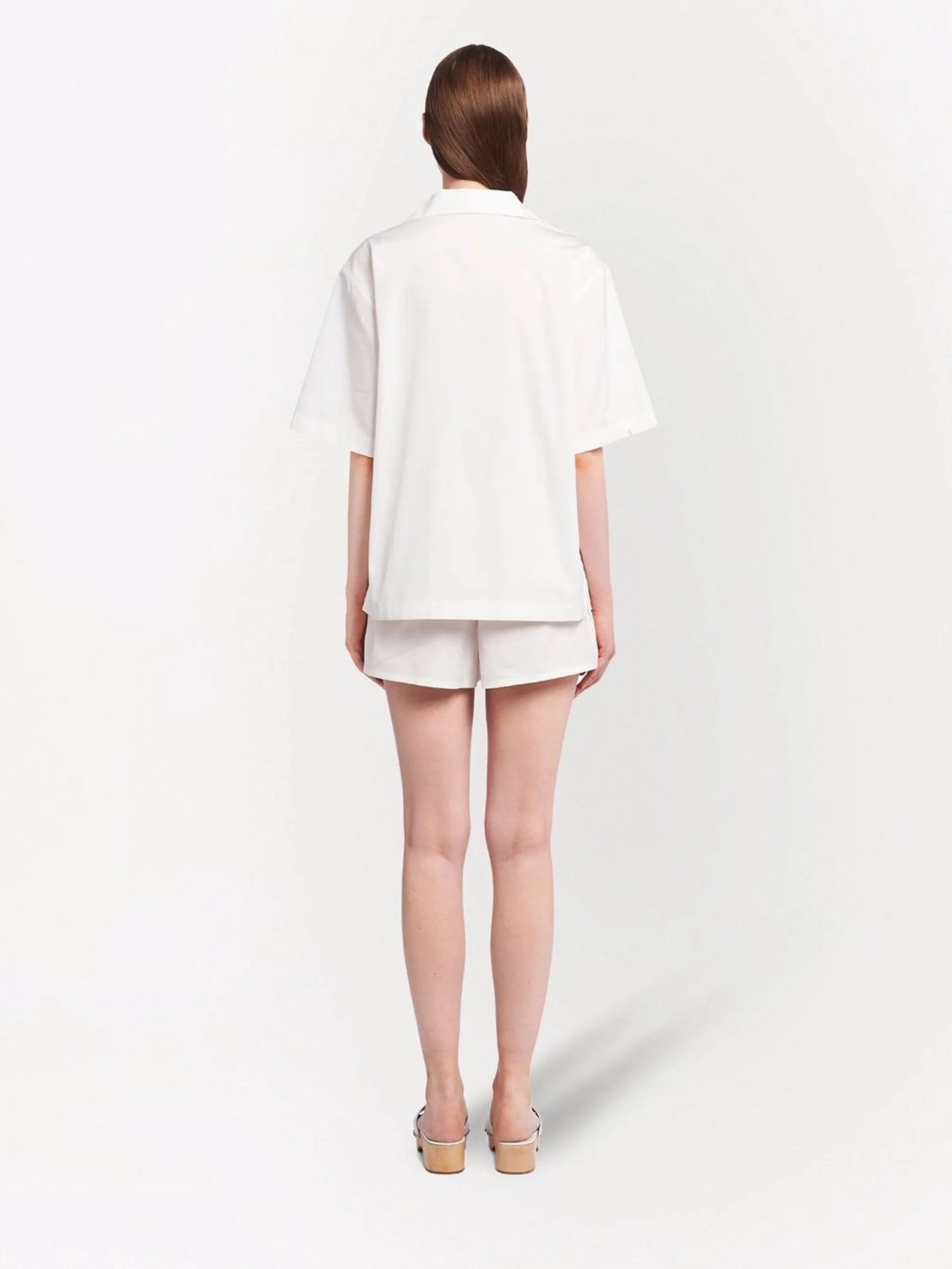 floral-print poplin shirt
