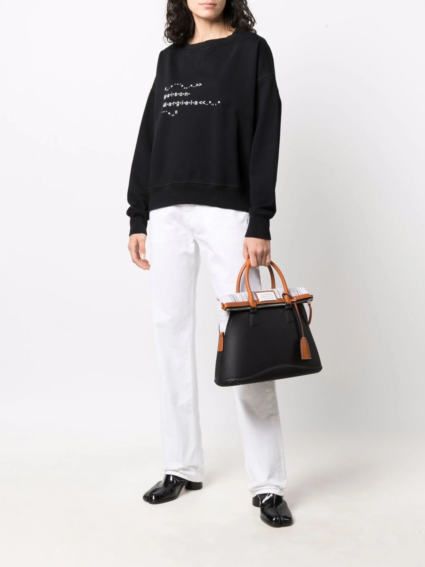 large 5AC check-print tote bag