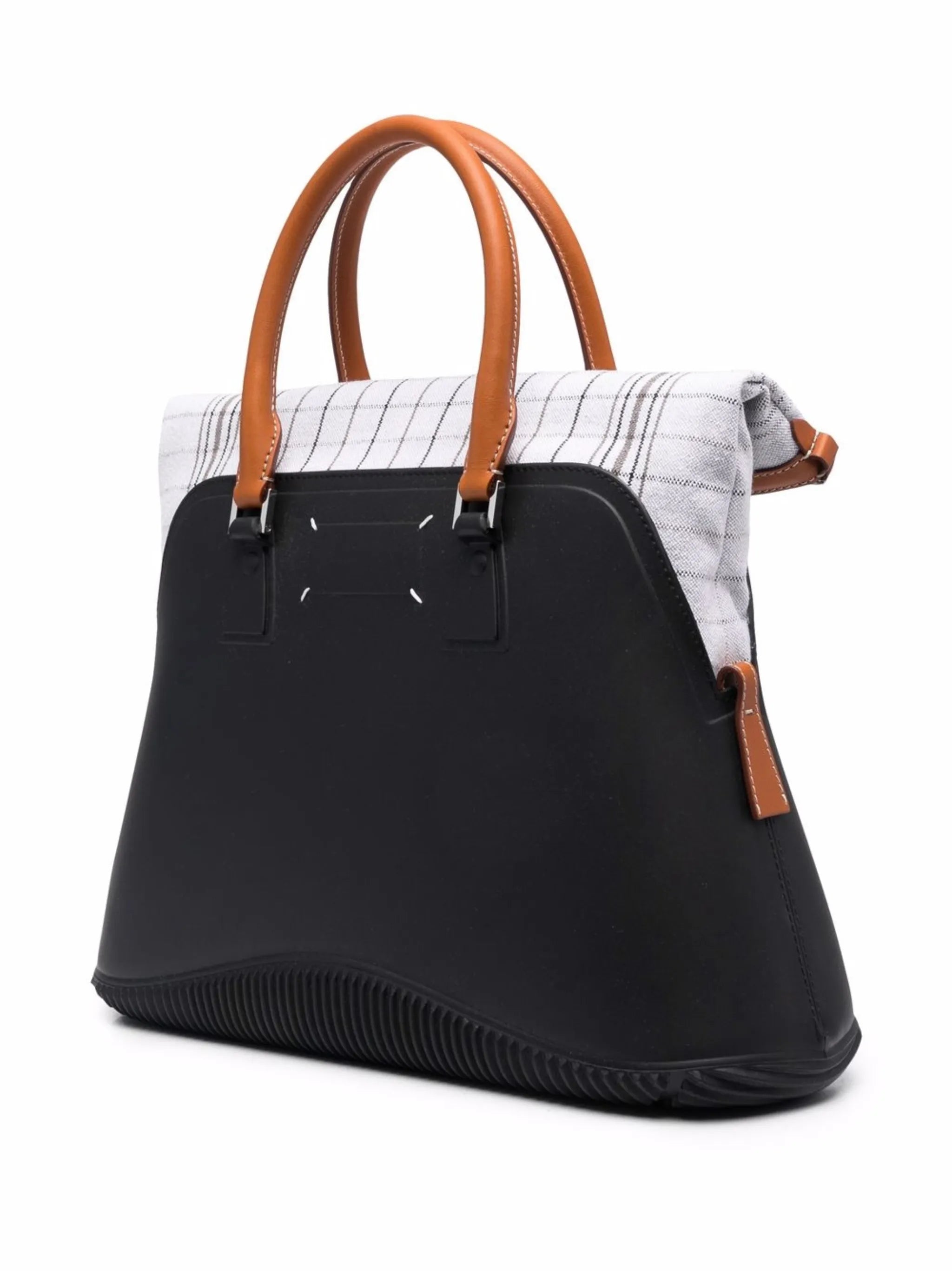 large 5AC check-print tote bag