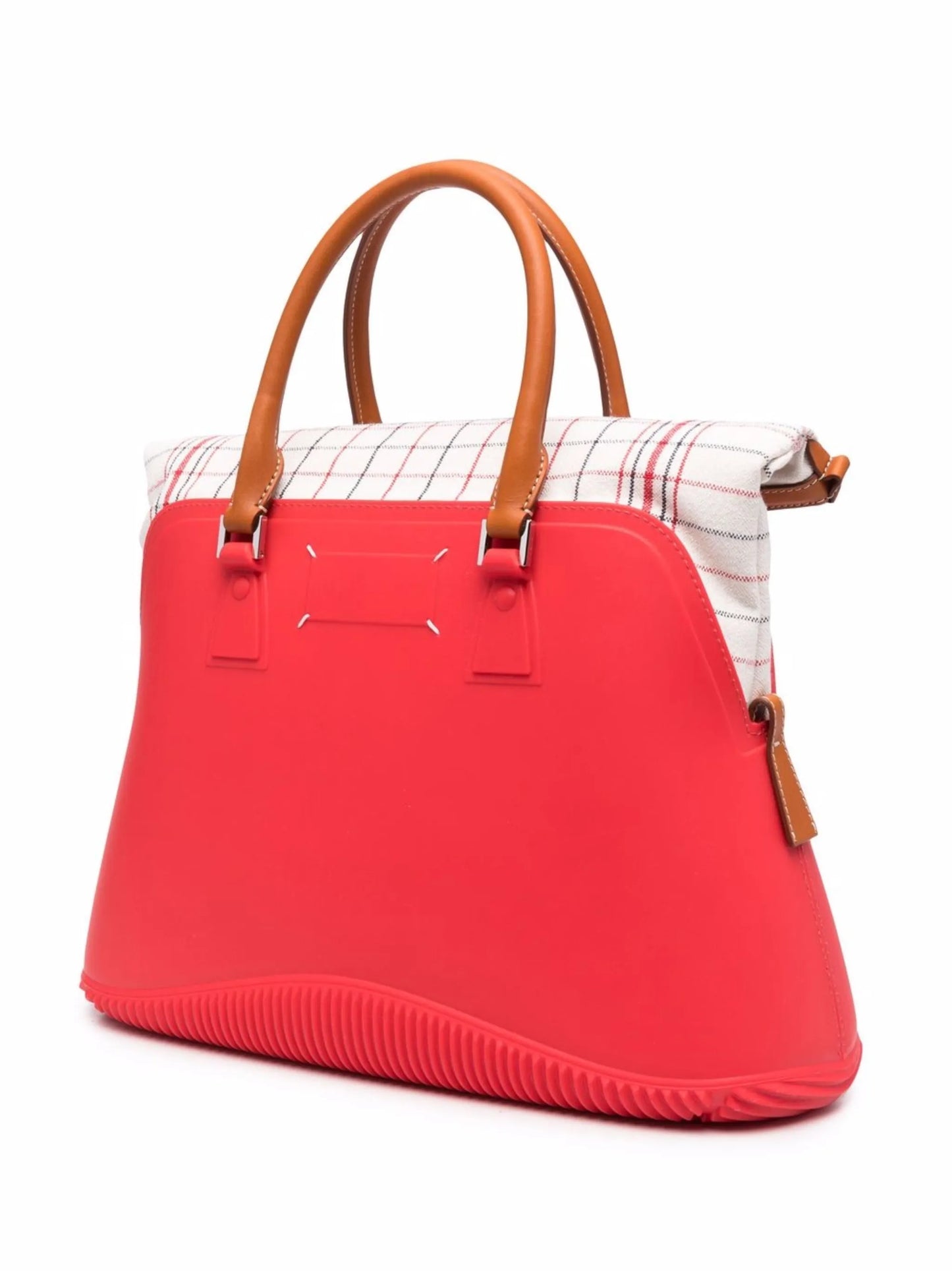 large 5AC check-print tote bag