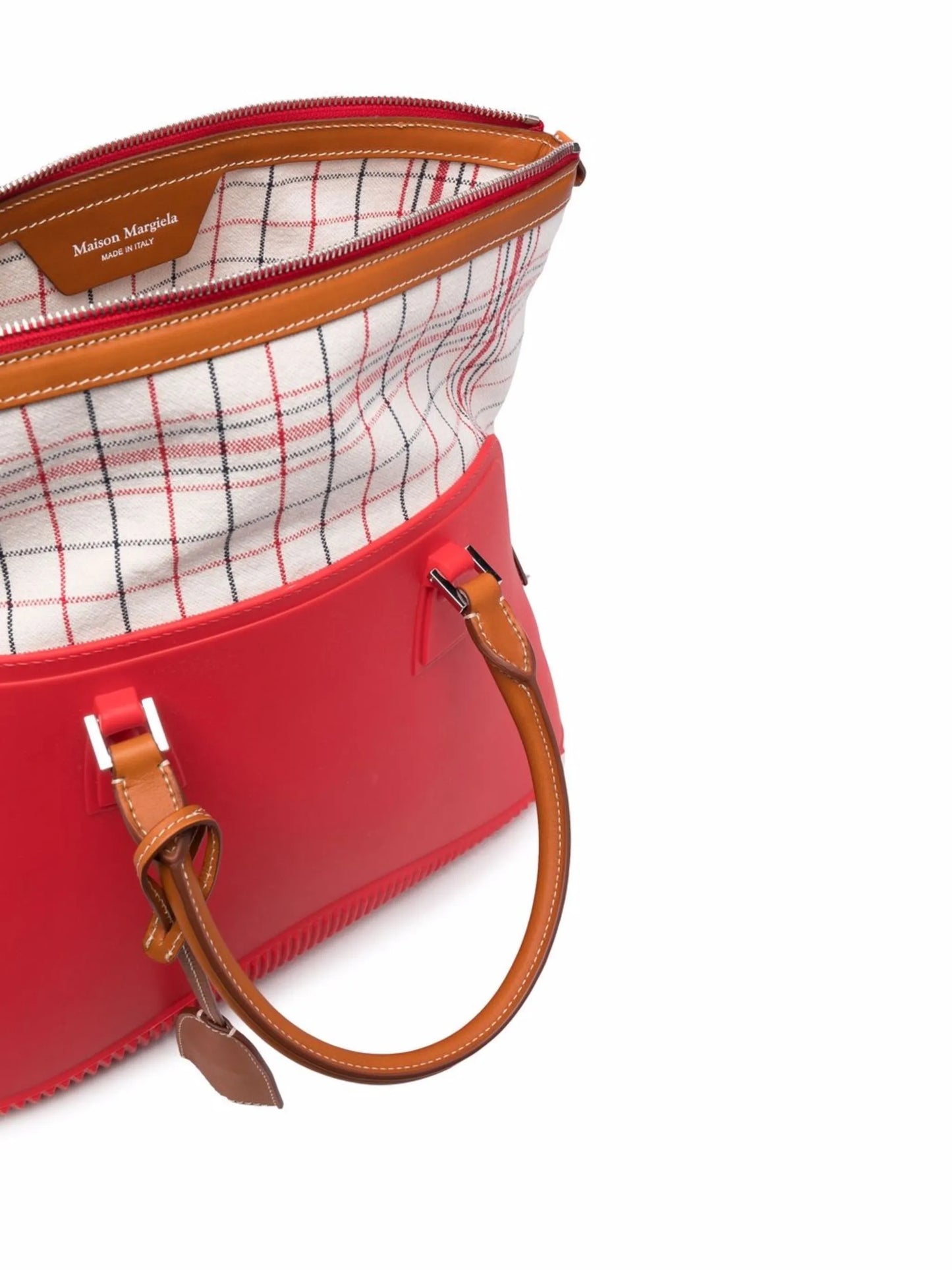 large 5AC check-print tote bag