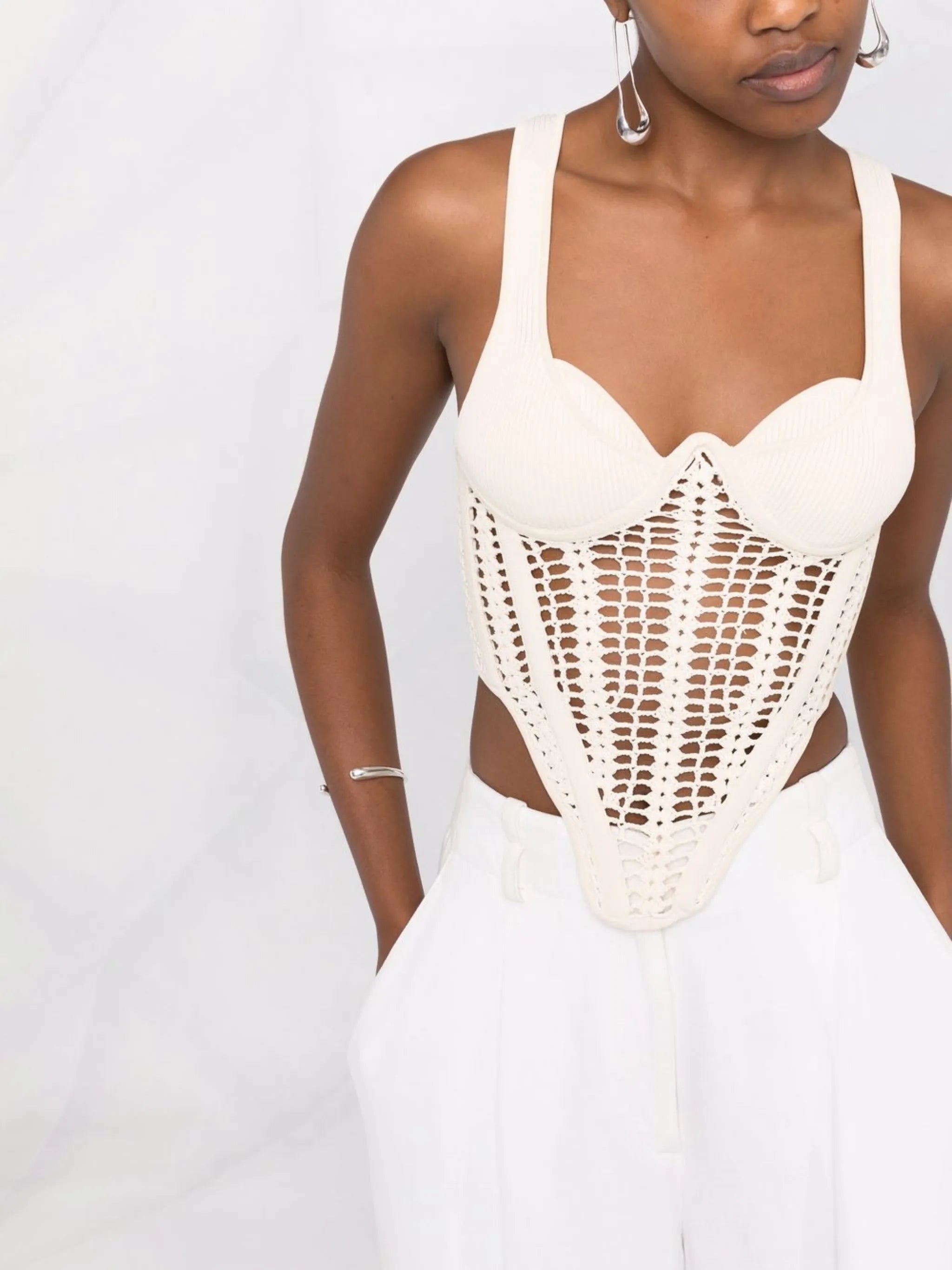 cut out-detail bustier top