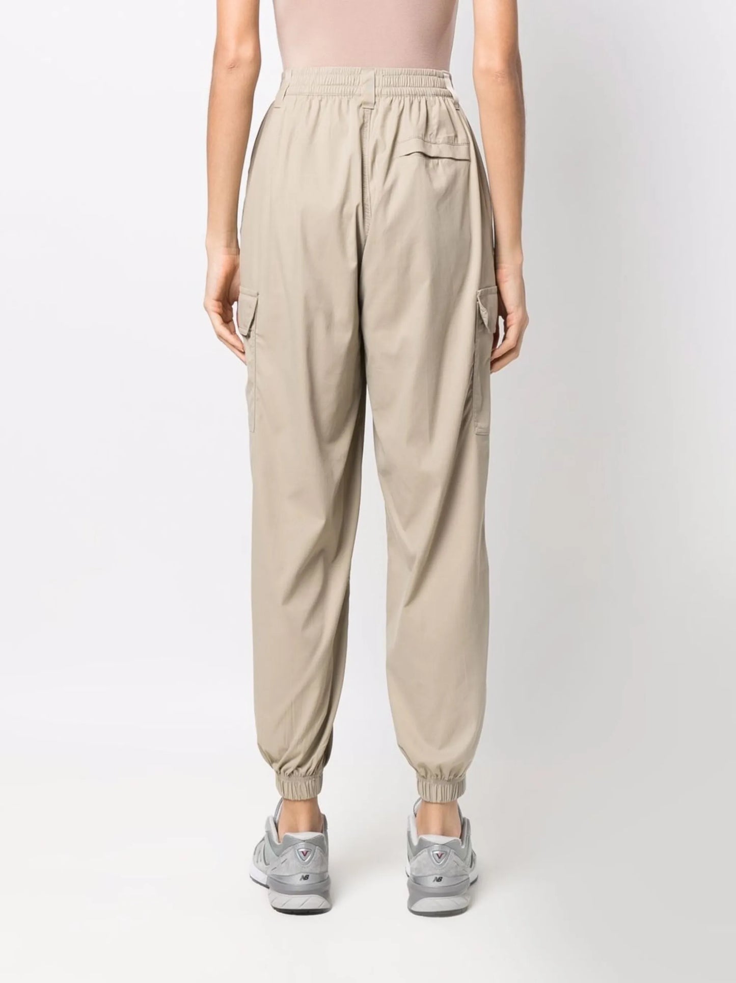 high-waist cargo trousers