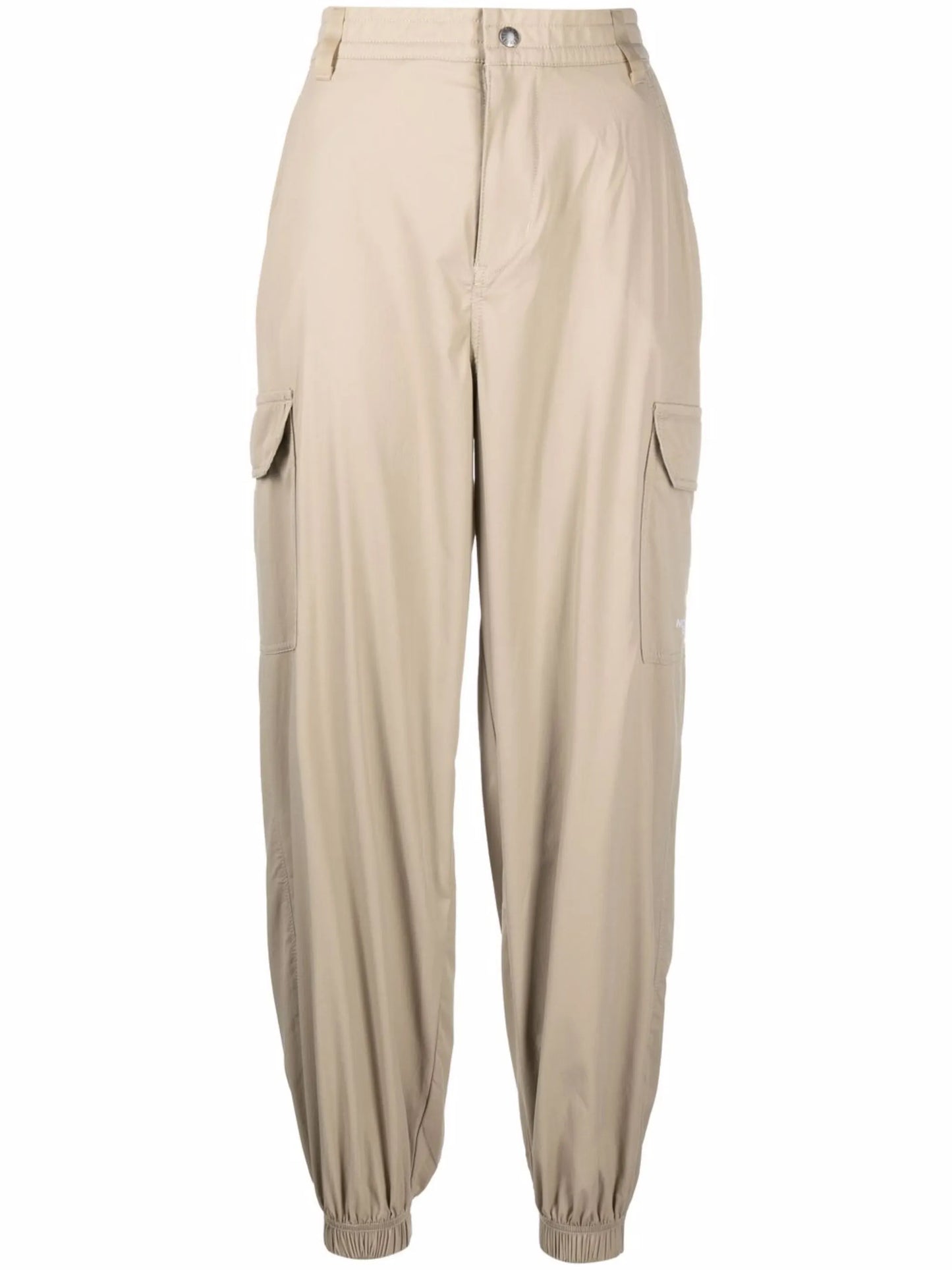 high-waist cargo trousers