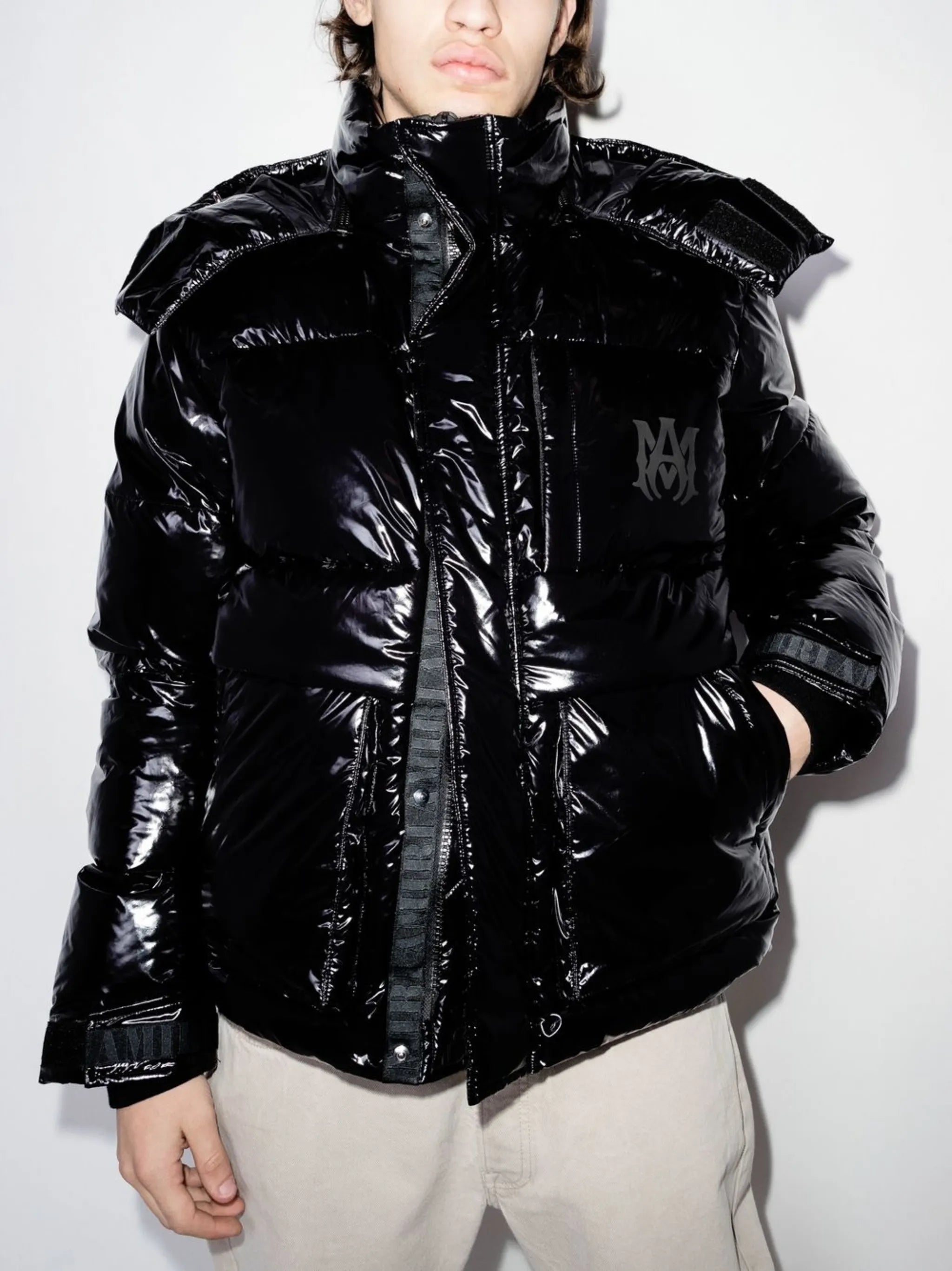 down-feather logo-print jacket