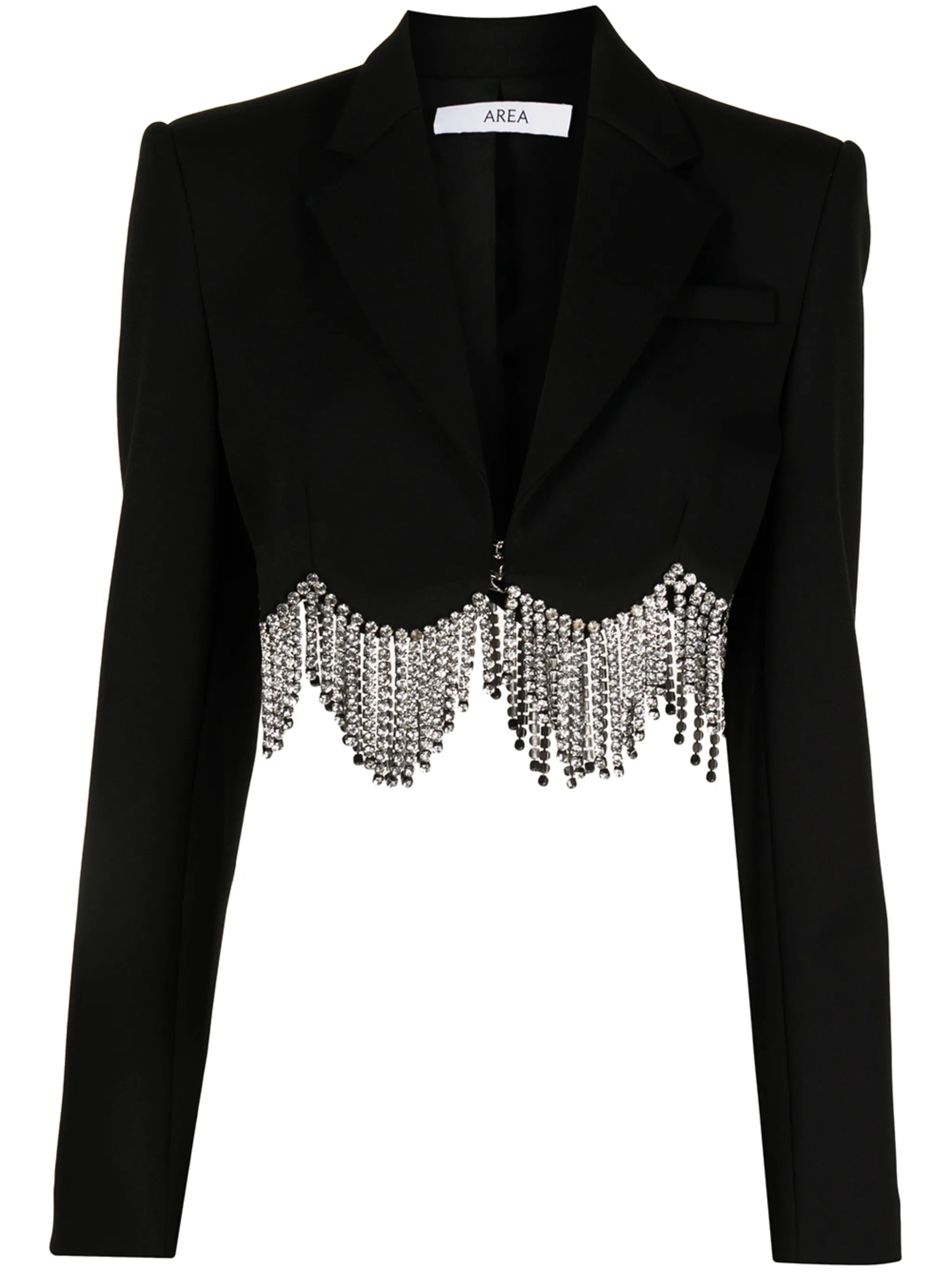 crystal-embellished cropped blazer