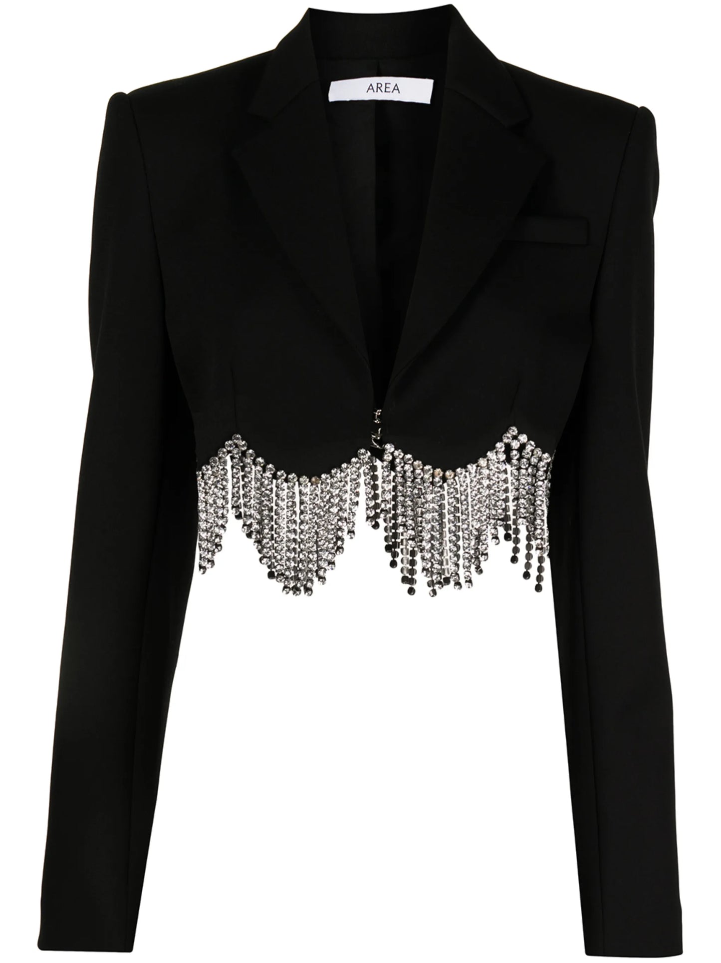 crystal-embellished cropped blazer